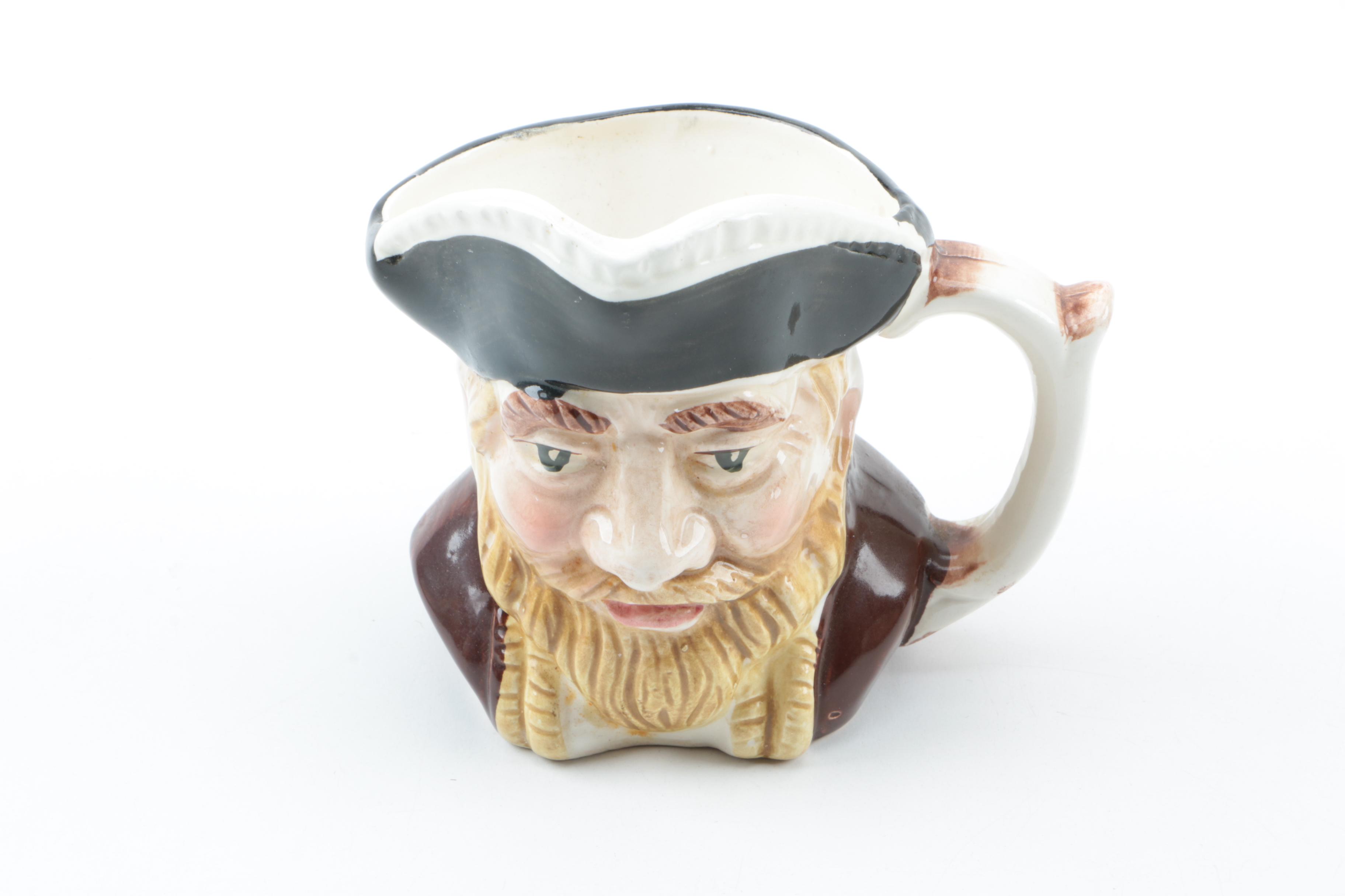 Vintage Figural Character Jugs Including Royal Doulton and Wood & Sons