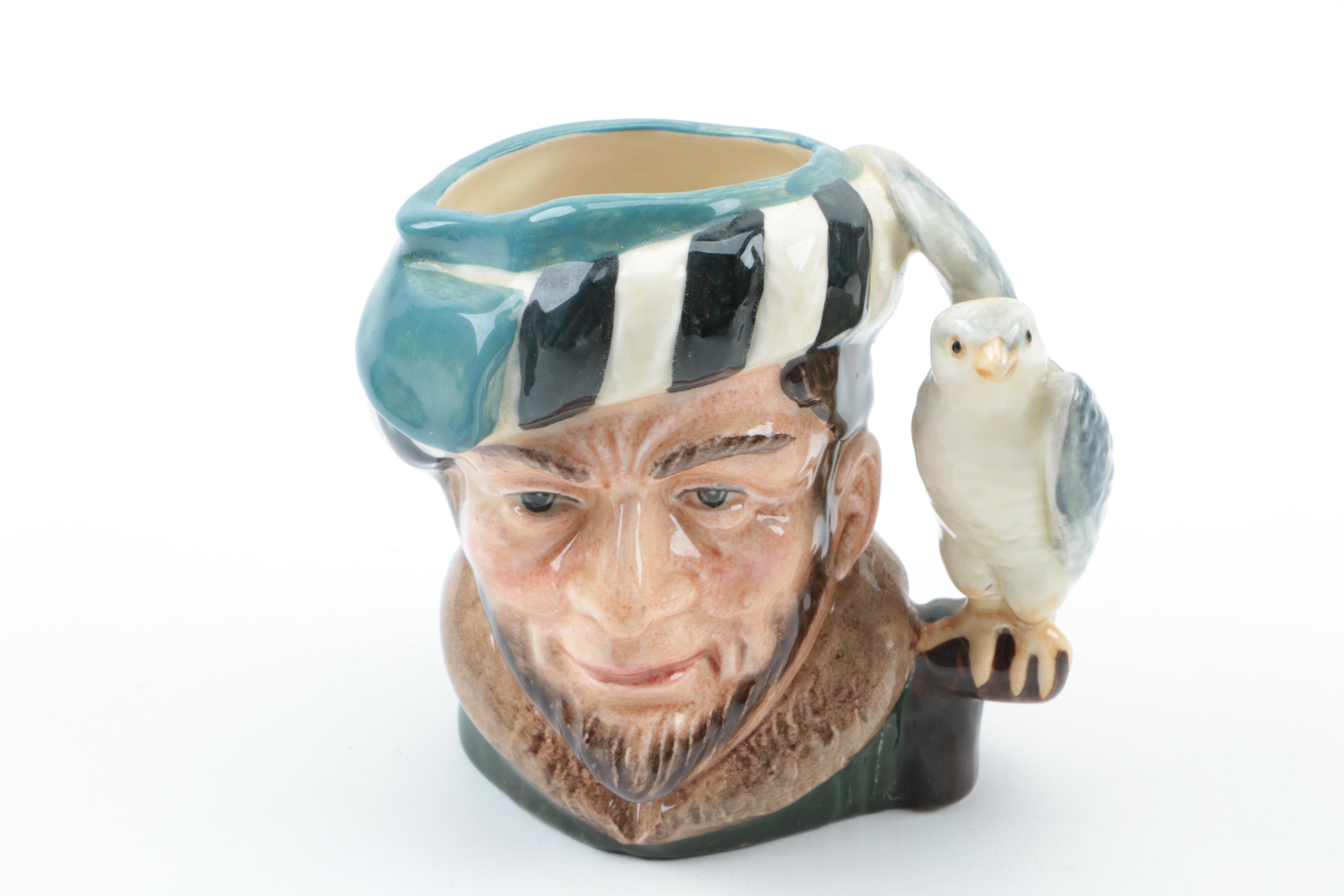 Vintage Figural Character Jugs Including Royal Doulton and Wood & Sons