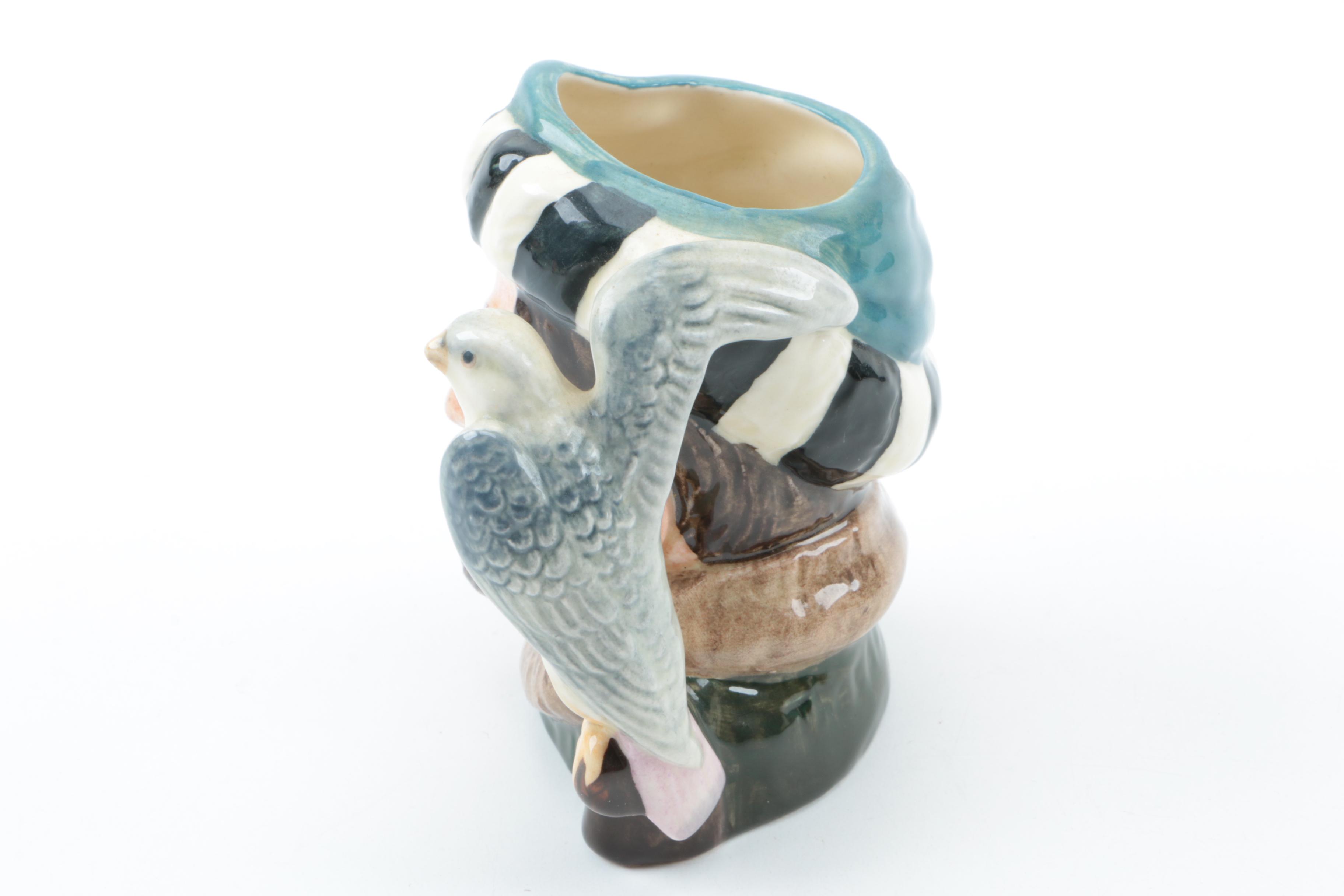 Vintage Figural Character Jugs Including Royal Doulton and Wood & Sons