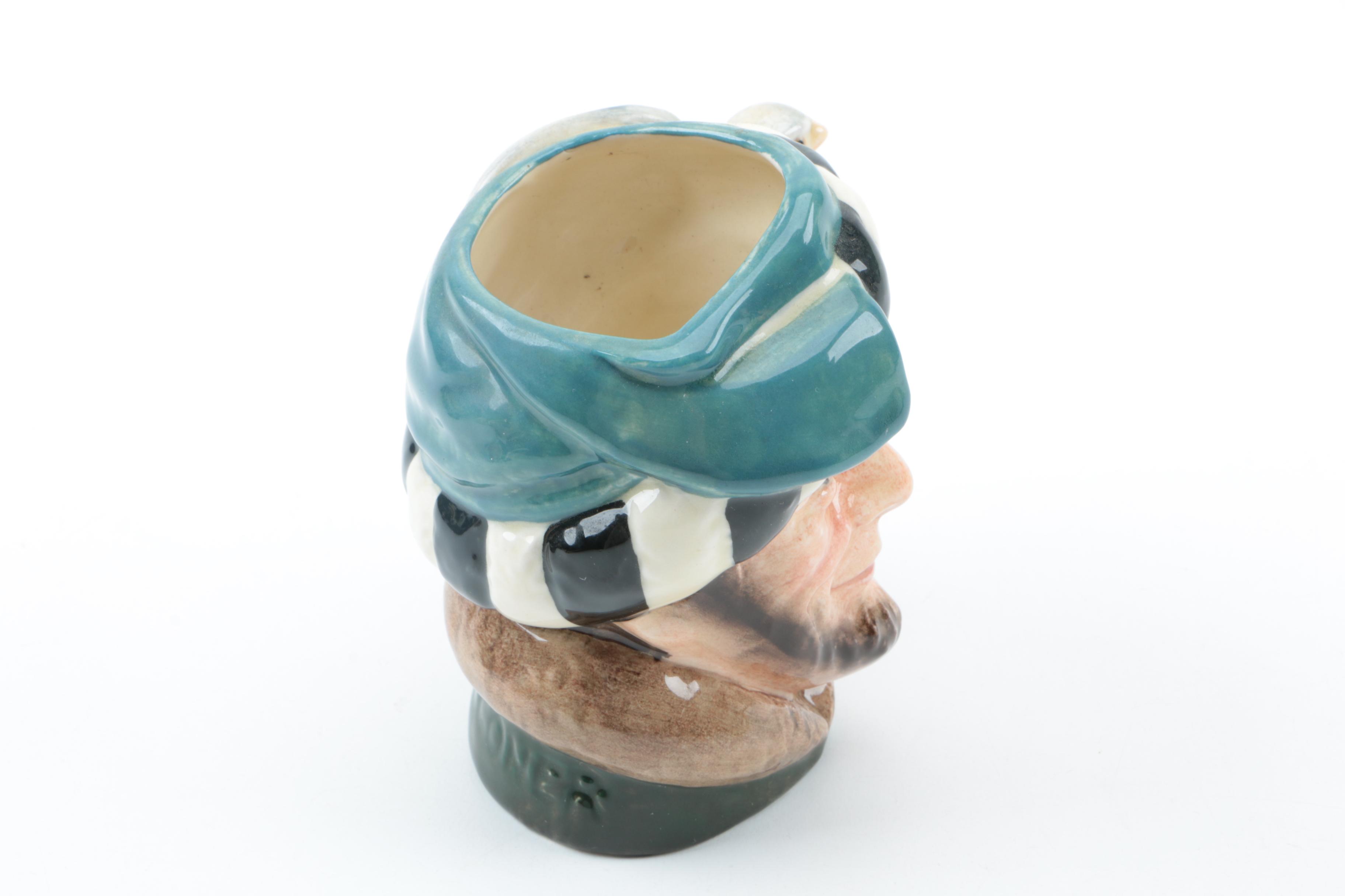 Vintage Figural Character Jugs Including Royal Doulton and Wood & Sons