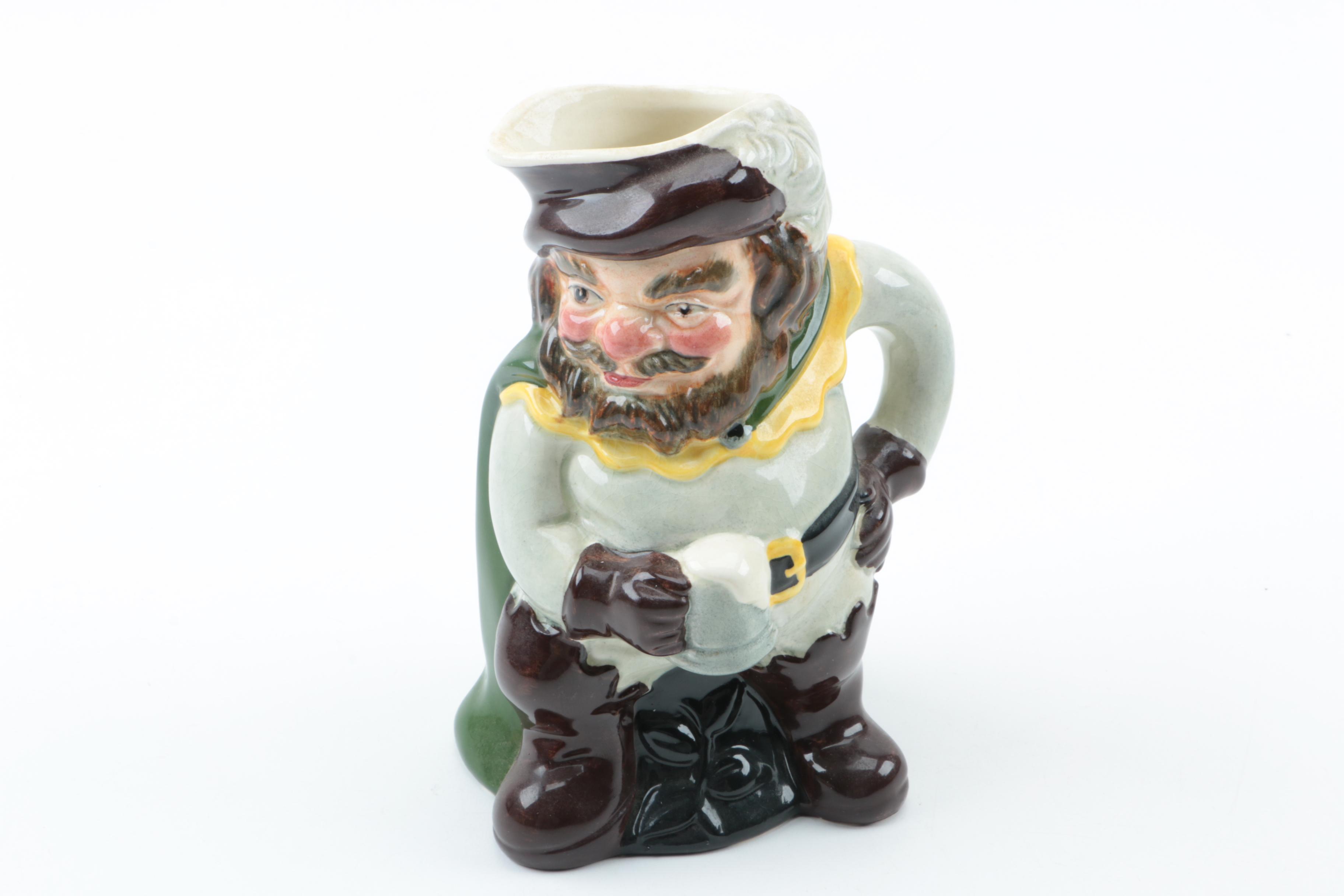 Vintage Figural Character Jugs Including Royal Doulton and Wood & Sons