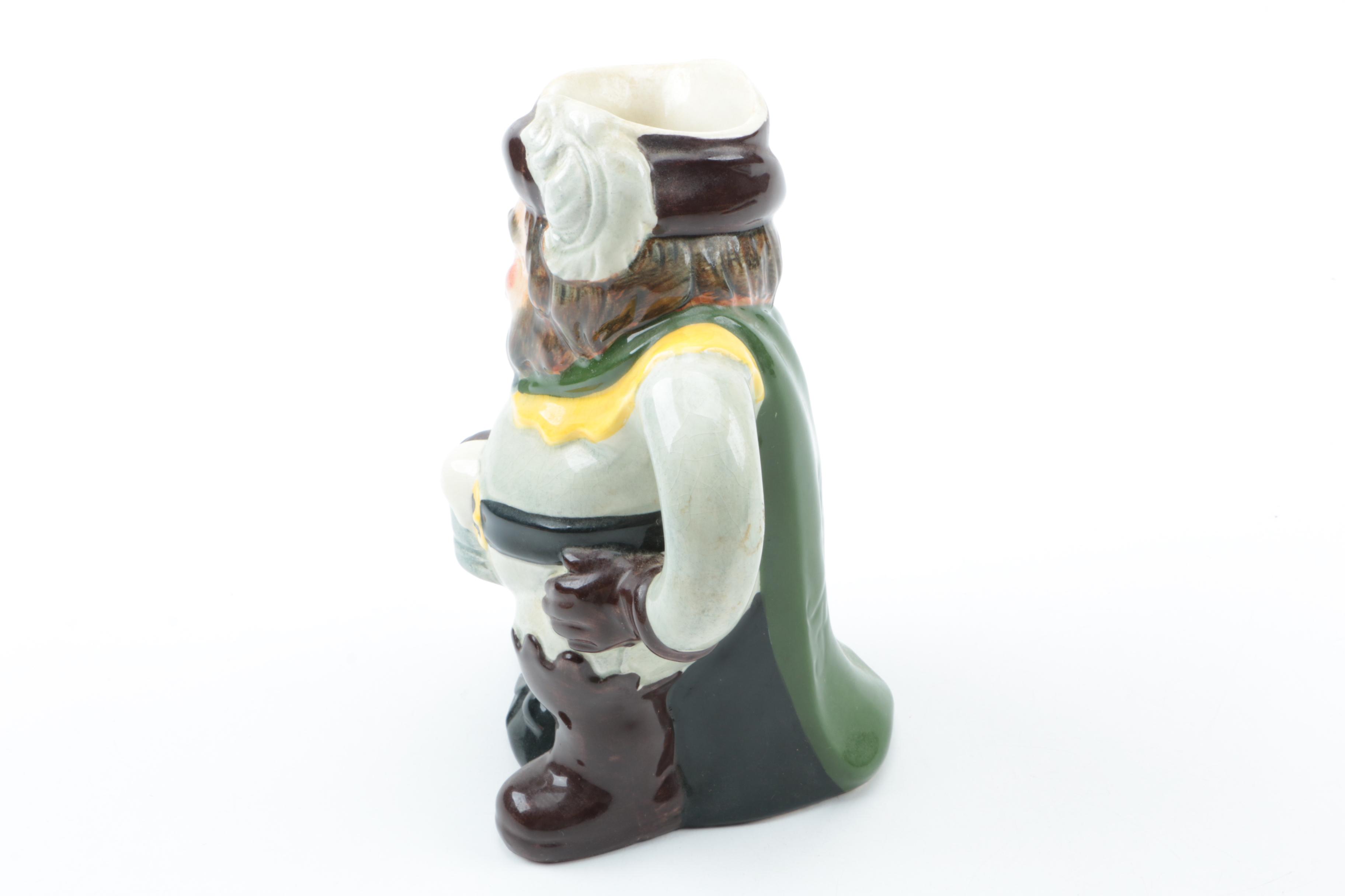 Vintage Figural Character Jugs Including Royal Doulton and Wood & Sons