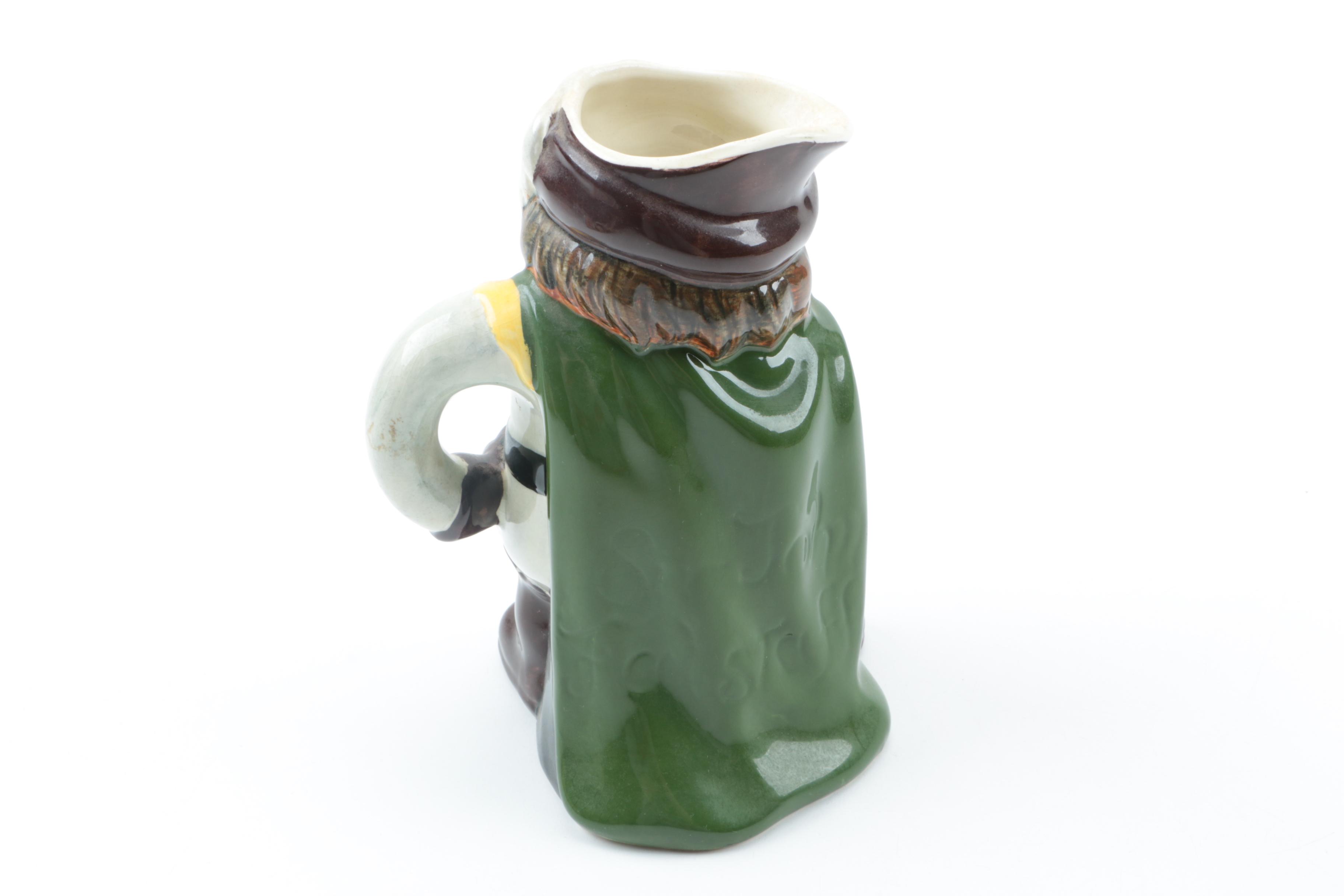 Vintage Figural Character Jugs Including Royal Doulton and Wood & Sons