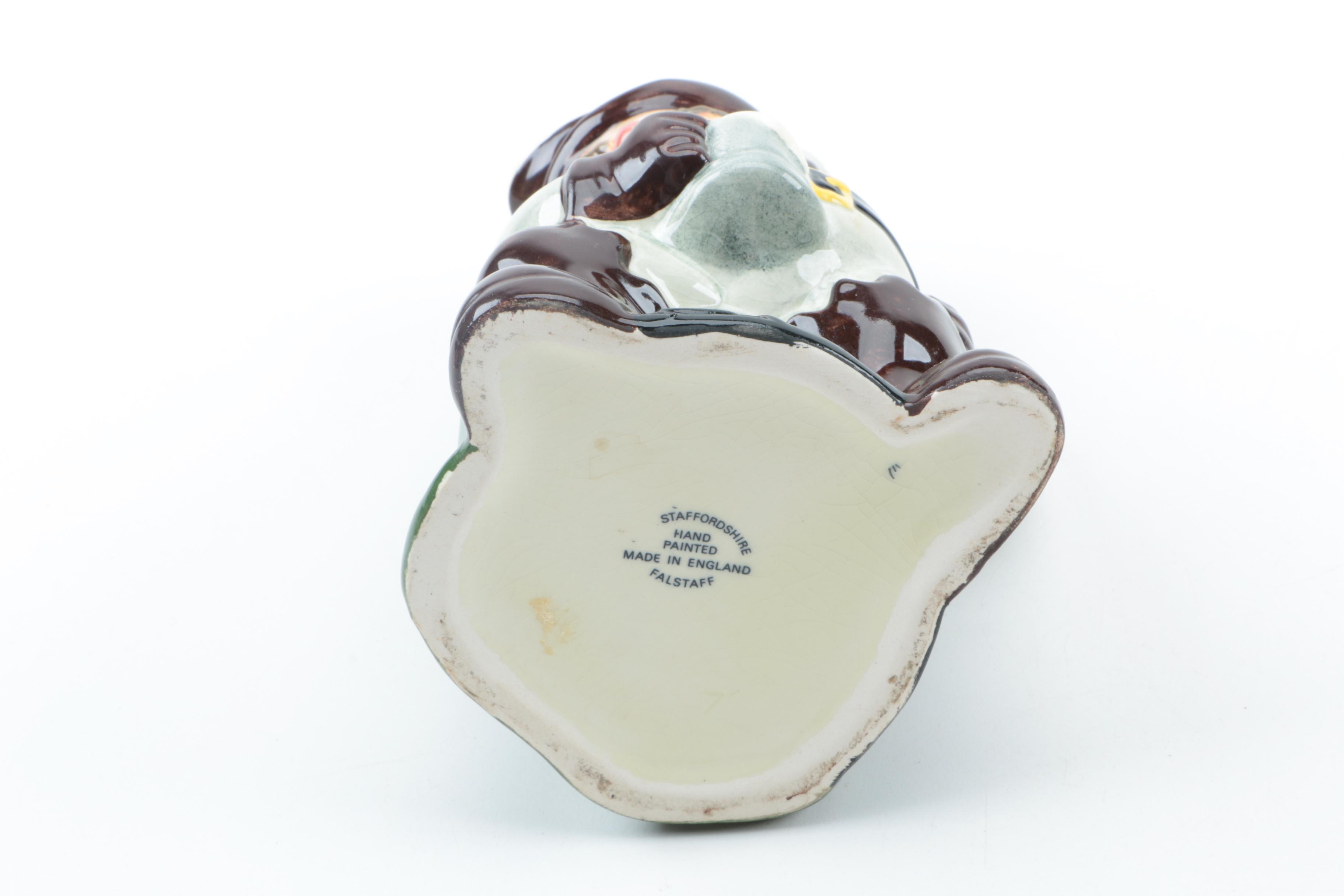 Vintage Figural Character Jugs Including Royal Doulton and Wood & Sons