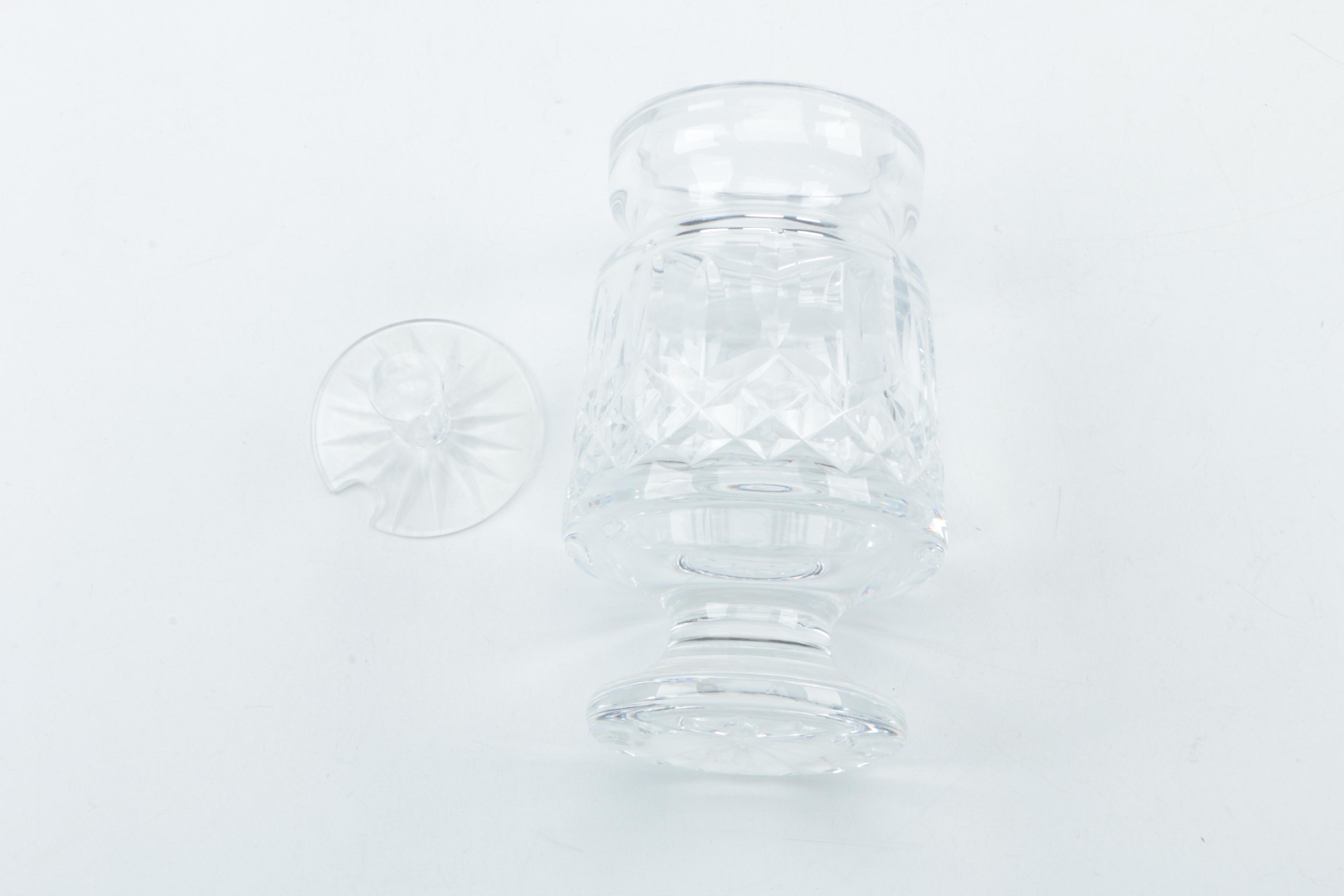 Crystal and Glass Serveware with Silver Plate Platter