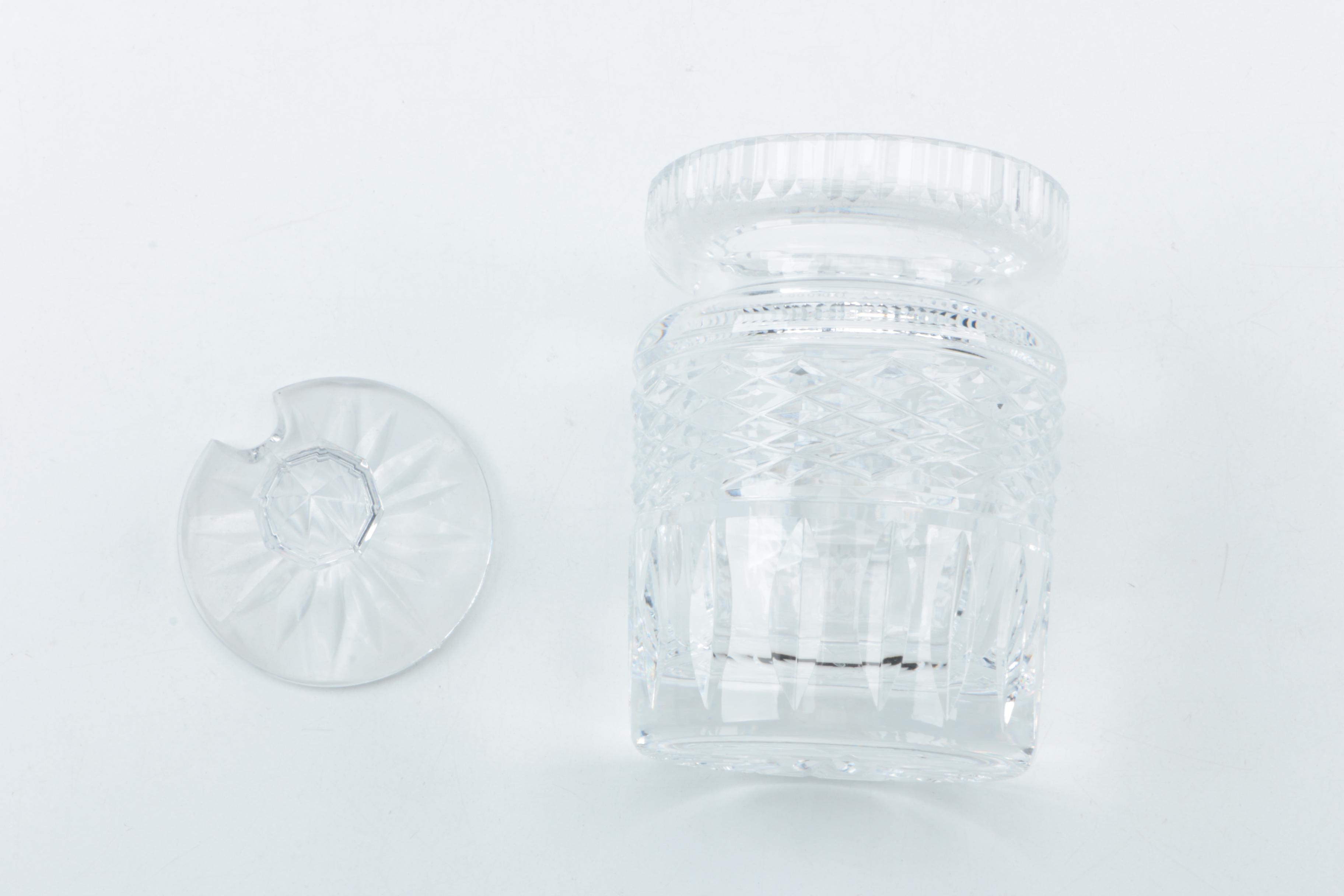 Crystal and Glass Serveware with Silver Plate Platter