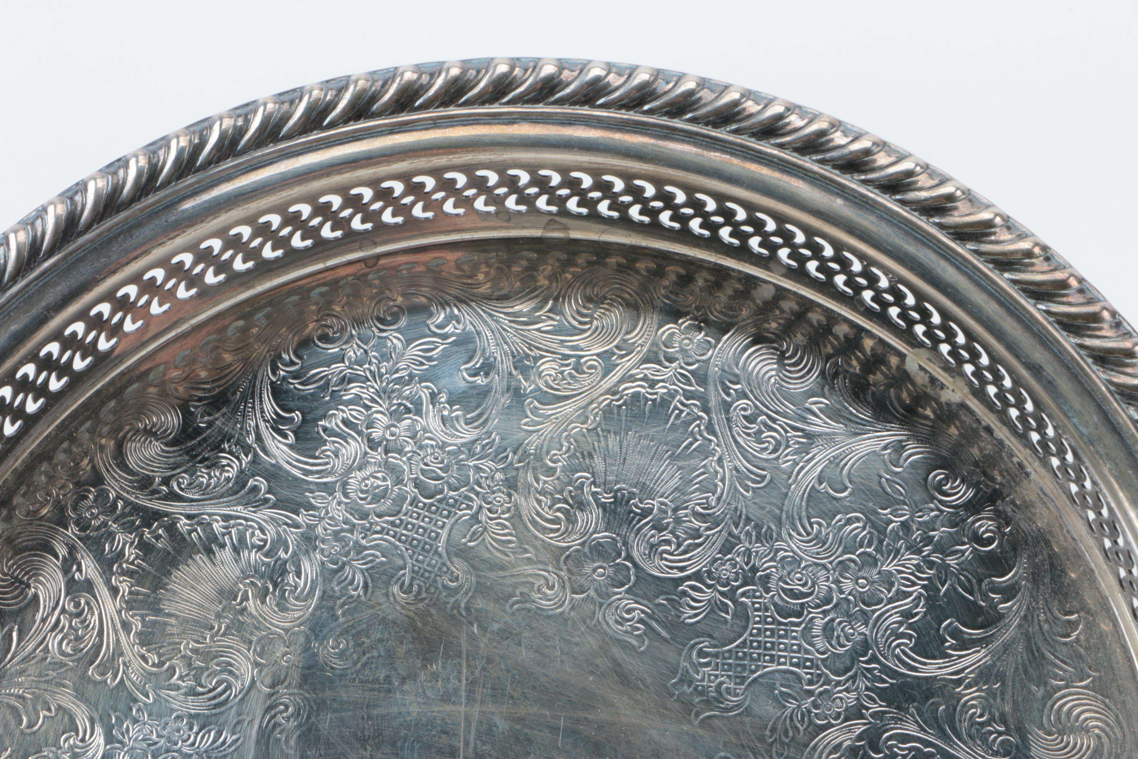 Crystal and Glass Serveware with Silver Plate Platter