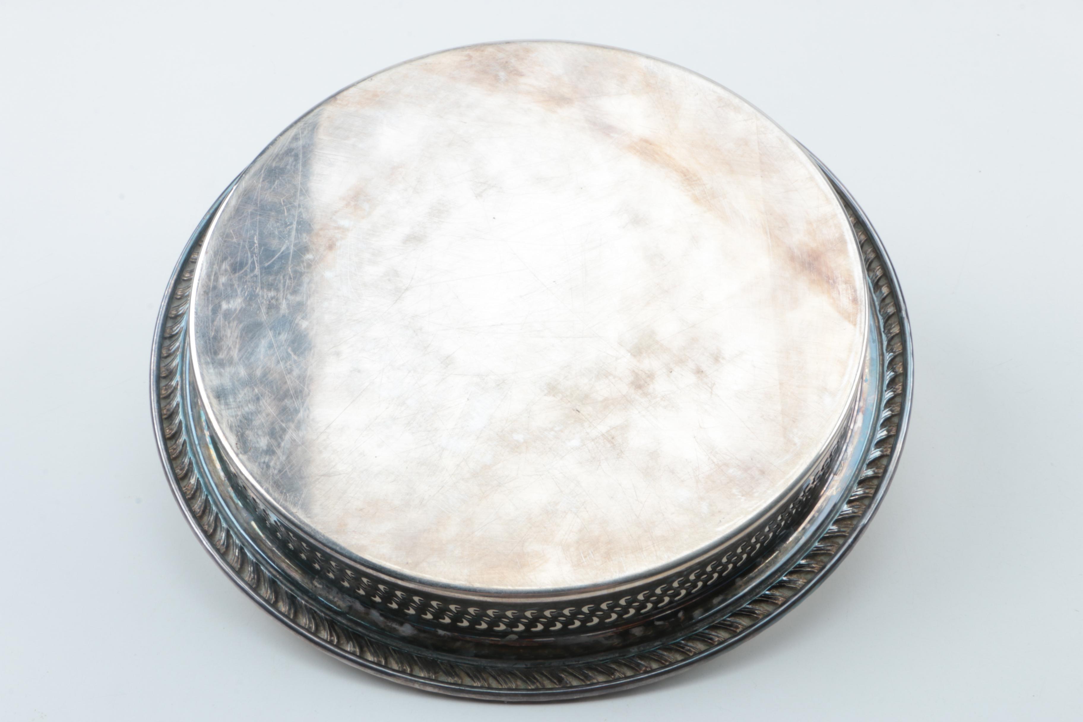 Crystal and Glass Serveware with Silver Plate Platter