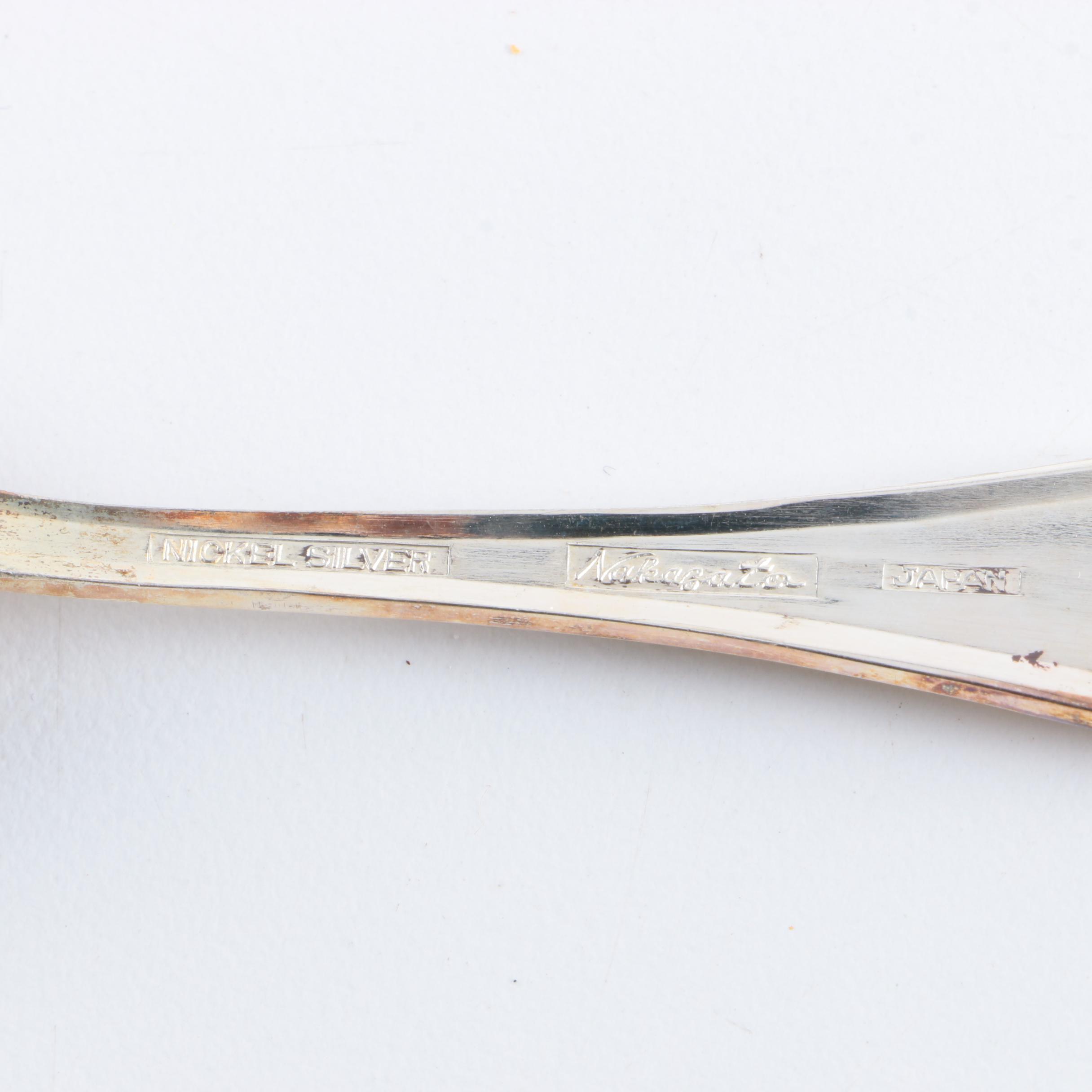 Nakazato Nickel Silver Flatware Set with Flared Stems