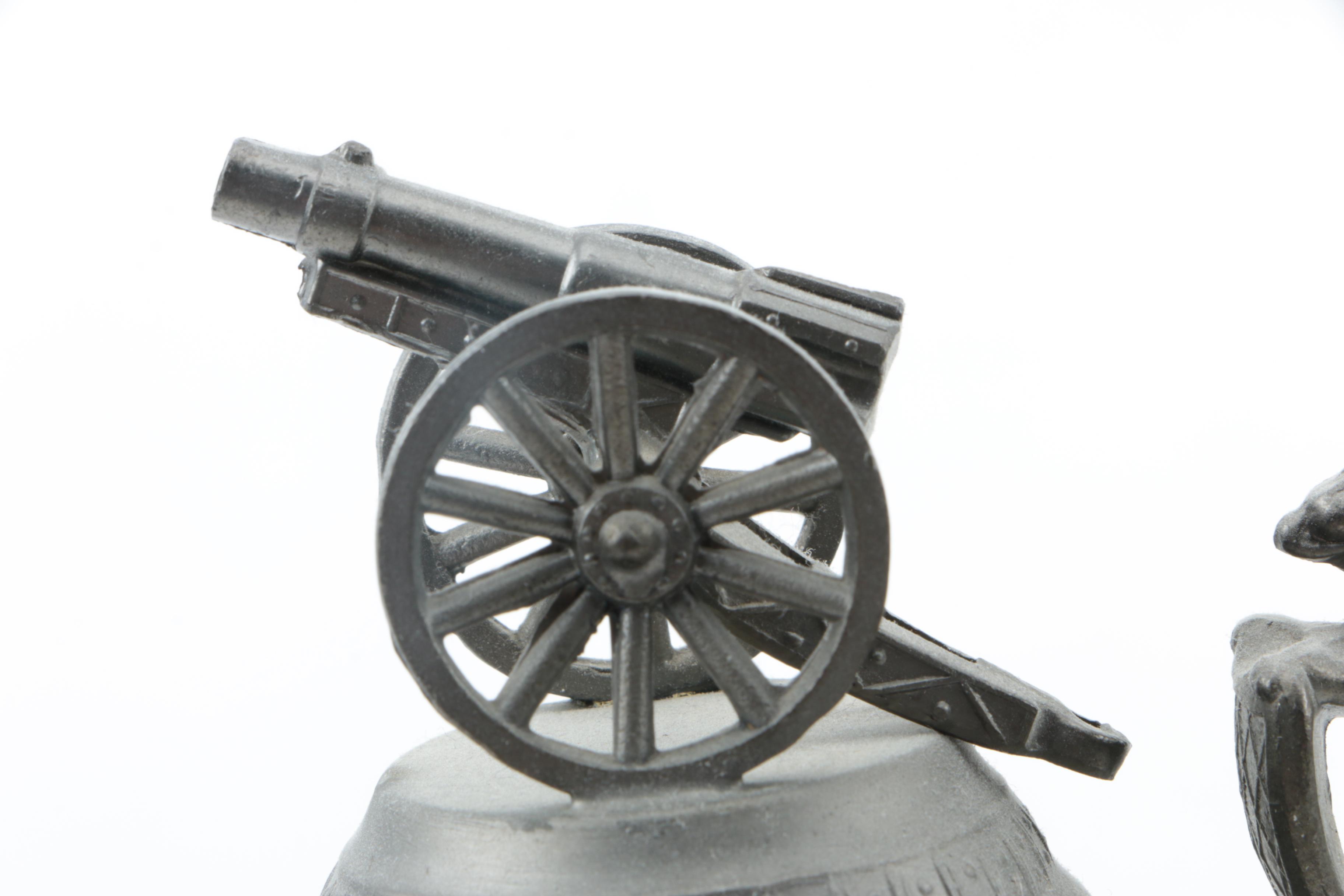 Ceramic Beer Stein with Pewter Lid