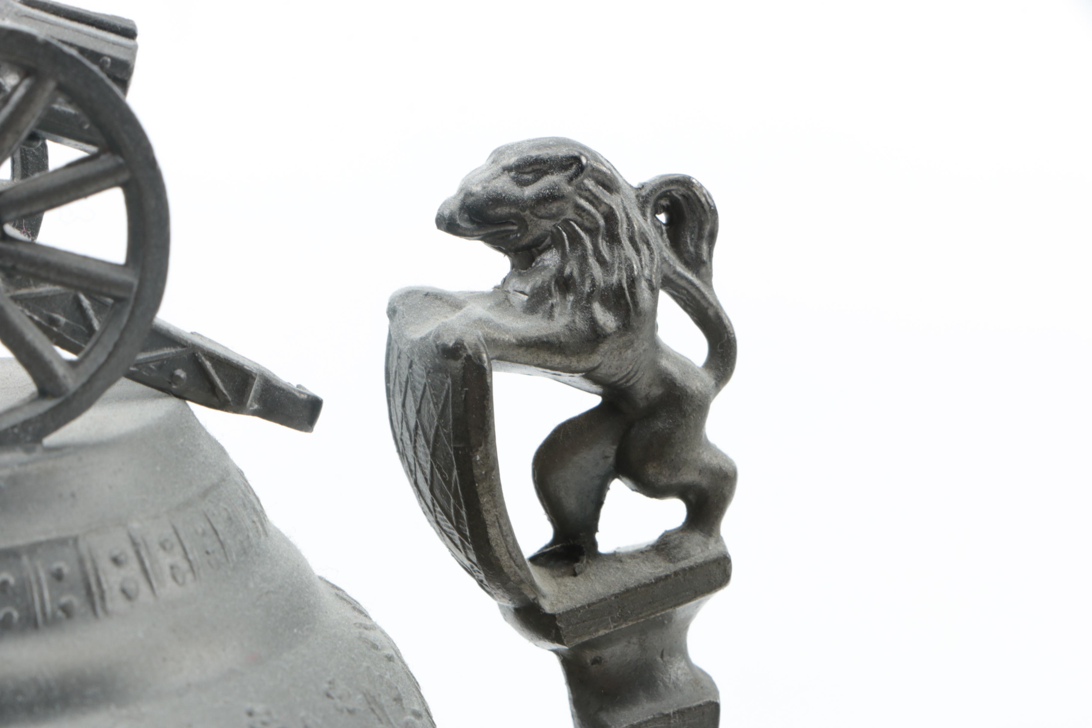 Ceramic Beer Stein with Pewter Lid