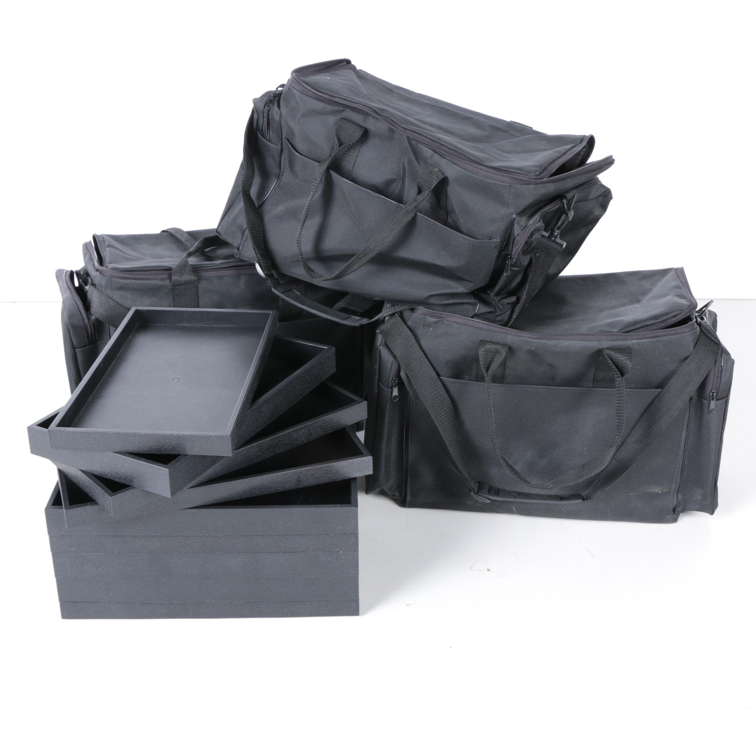 Three Canvas Bags with Removable Trays