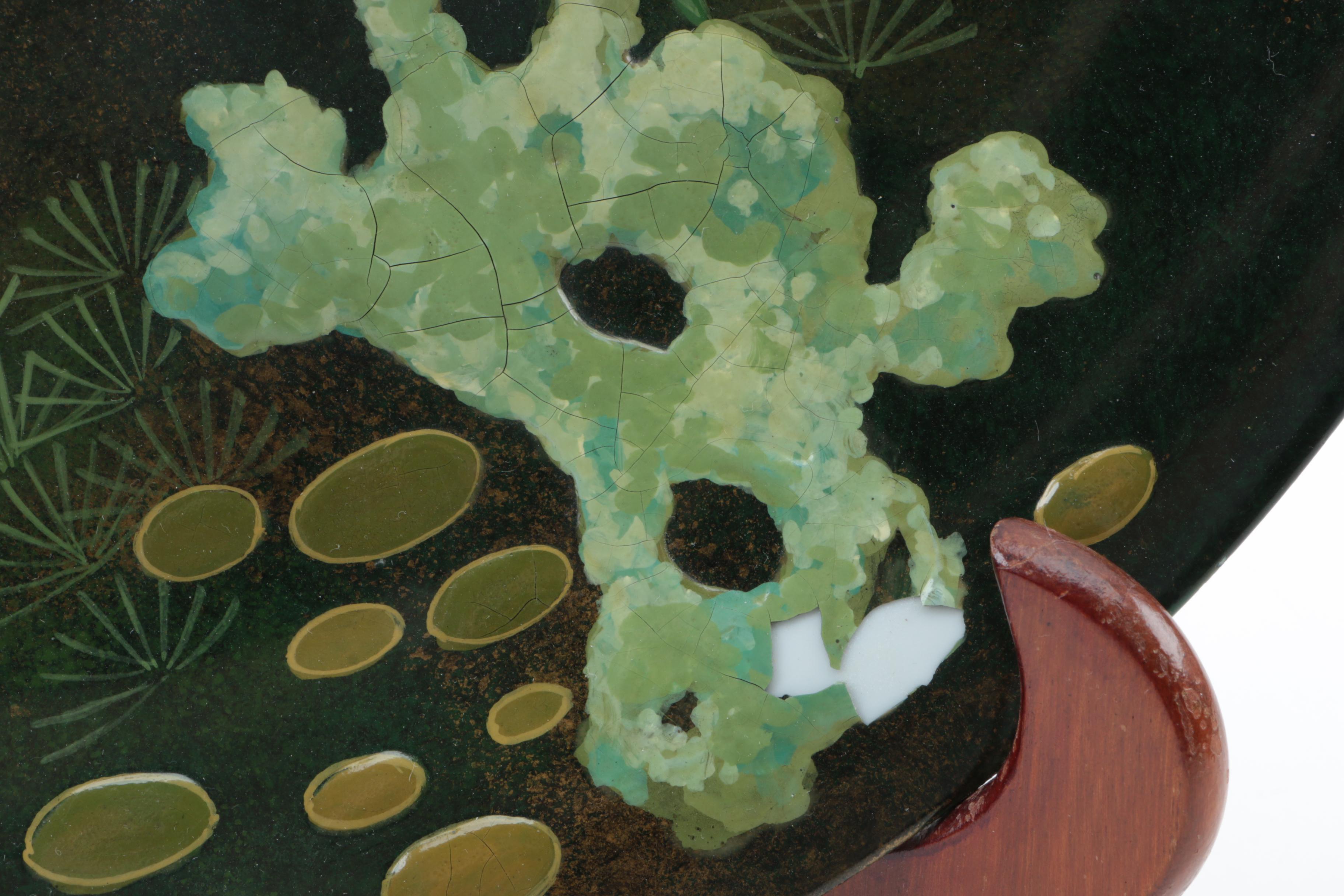 Vintage Hand Painted Fish Motif Ceramic Plate