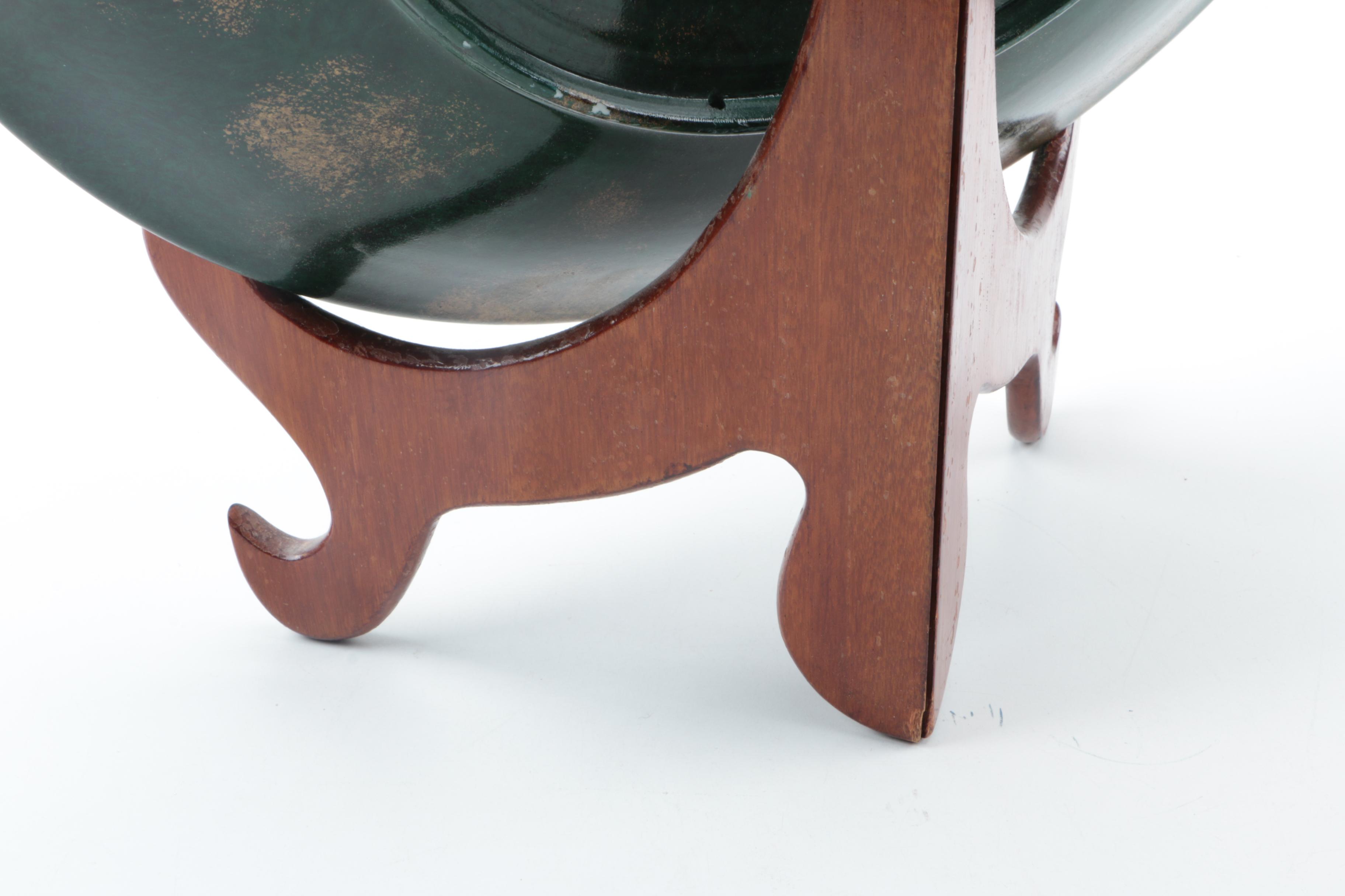 Vintage Hand Painted Fish Motif Ceramic Plate