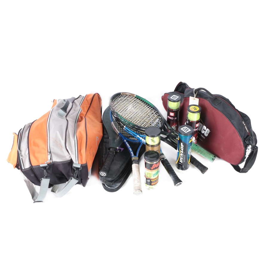 Tennis Racket Bag with Rackets