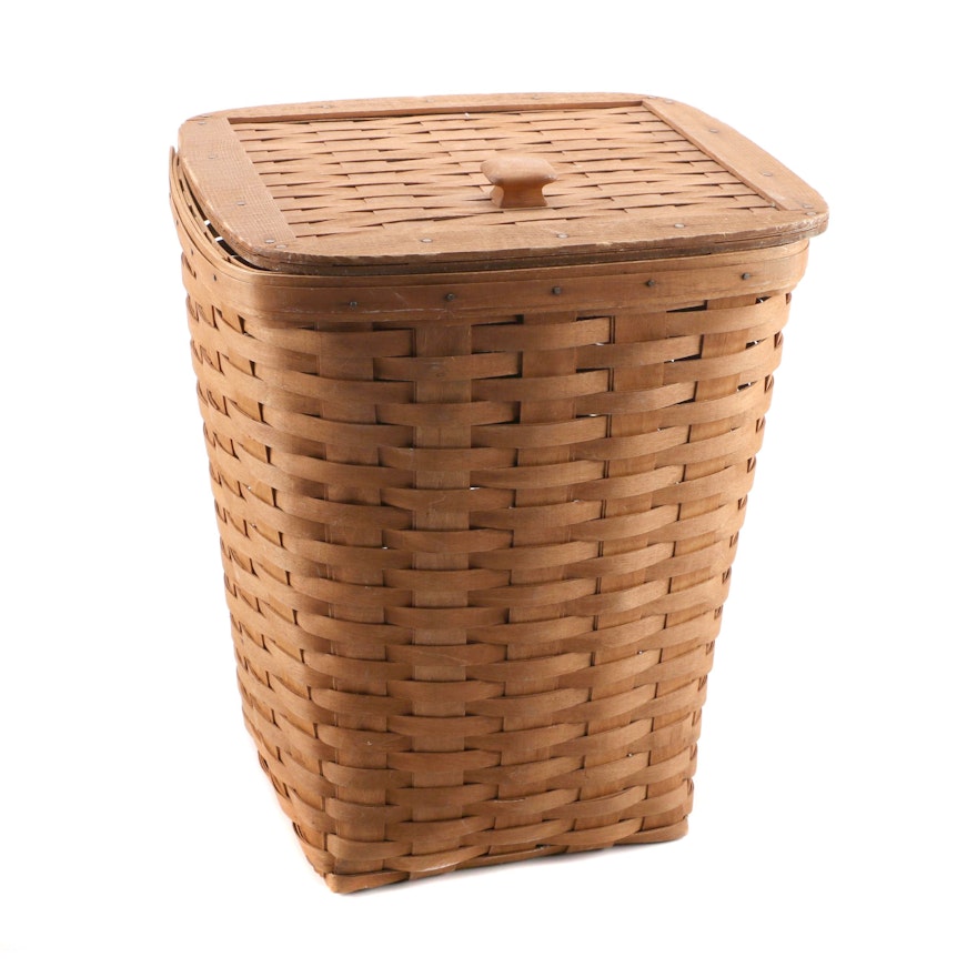 Handwoven Lidded Longaberger Basket