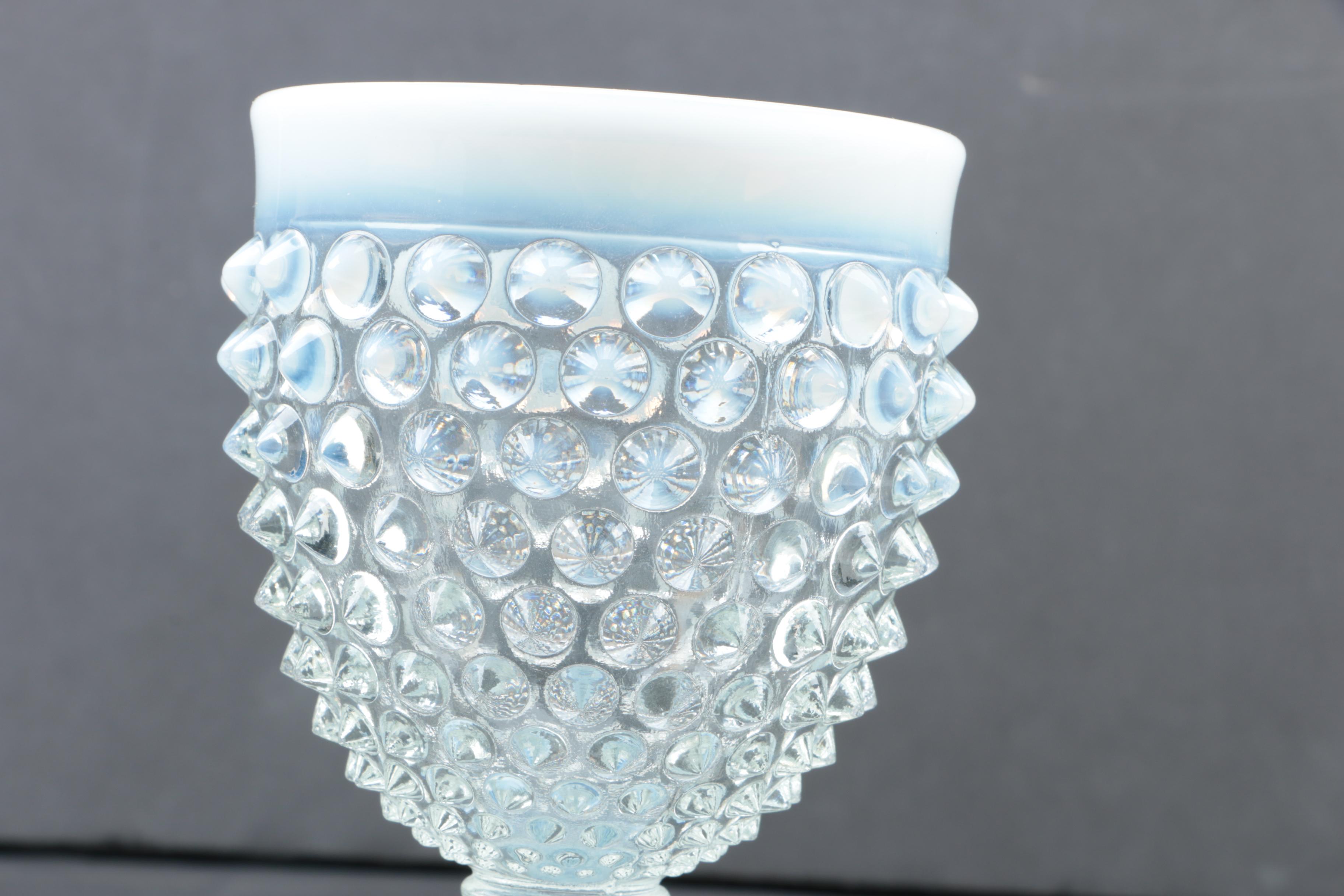 Vintage Fenton "Hobnail French" Opalescent Glass Water Goblets