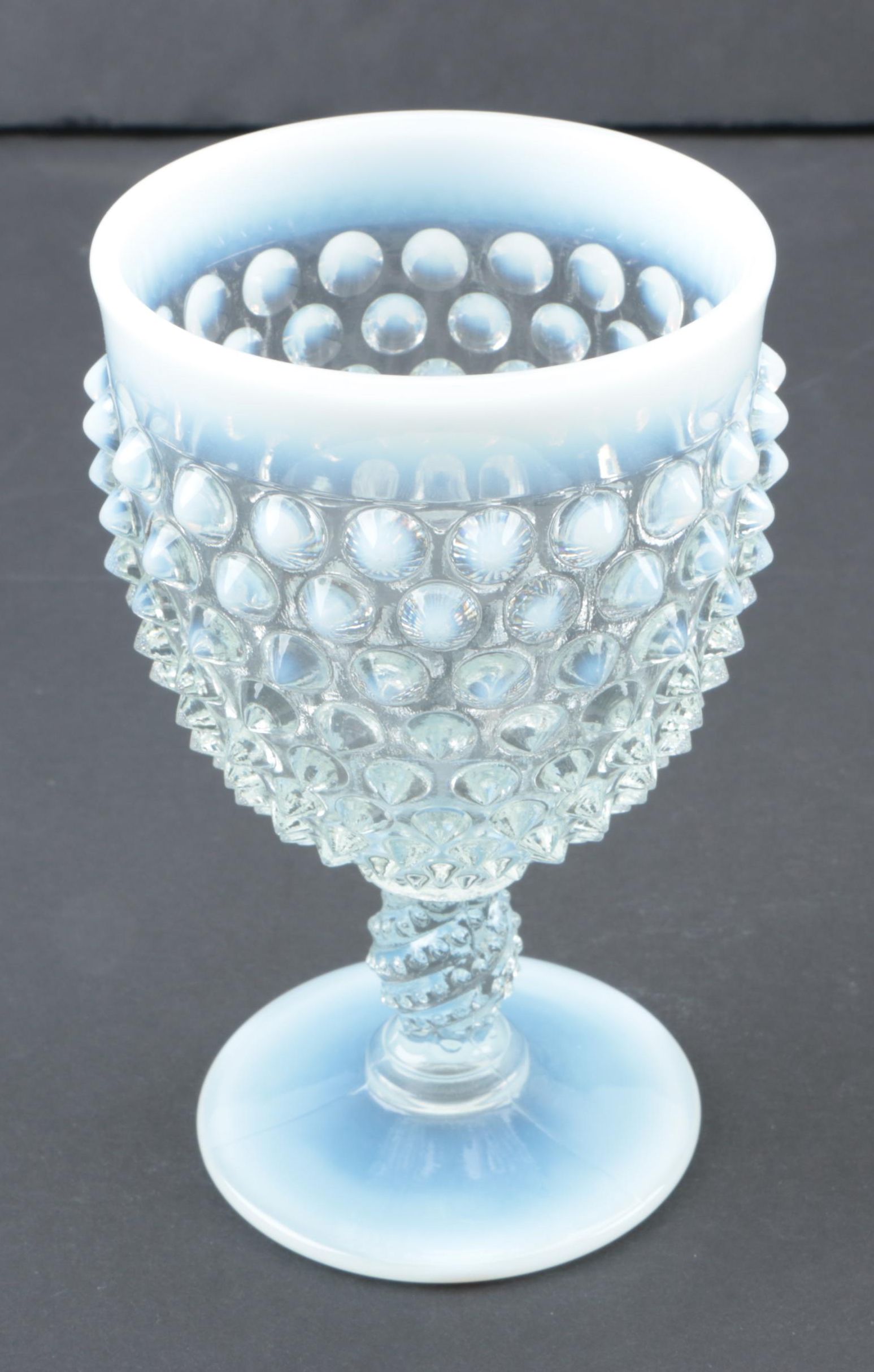 Vintage Fenton "Hobnail French" Opalescent Glass Water Goblets