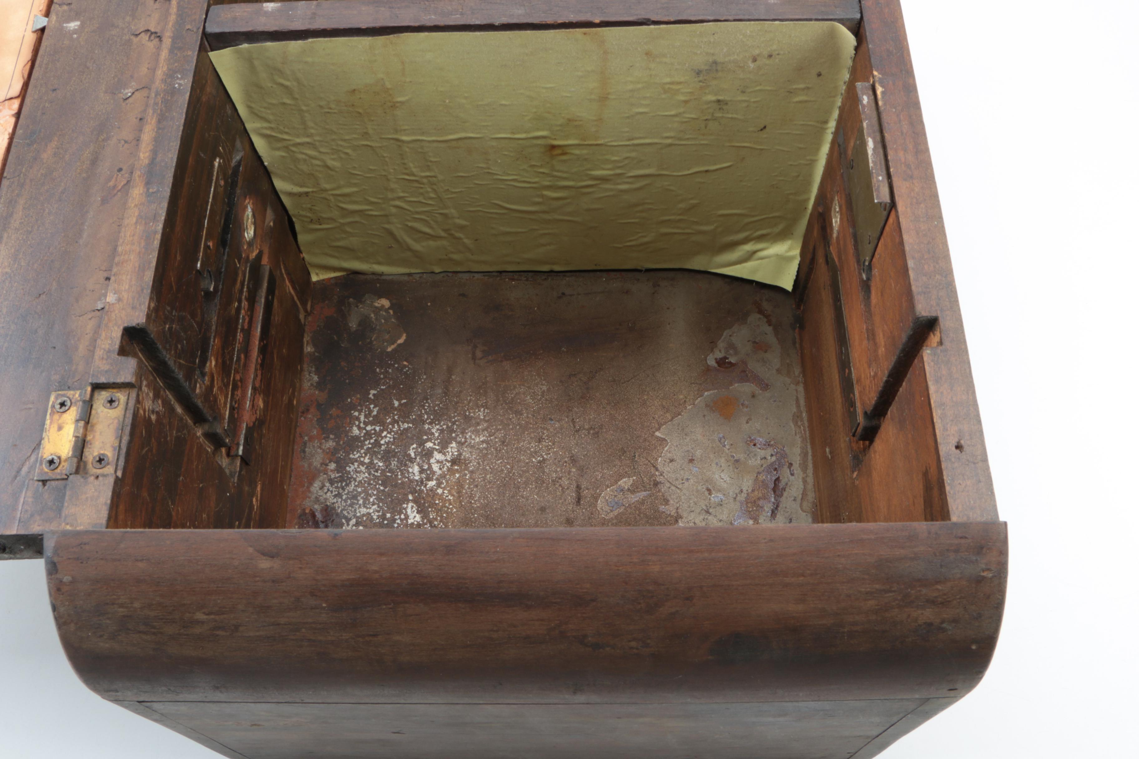 Vintage Rustic Walnut Bathroom Medicine Cabinet