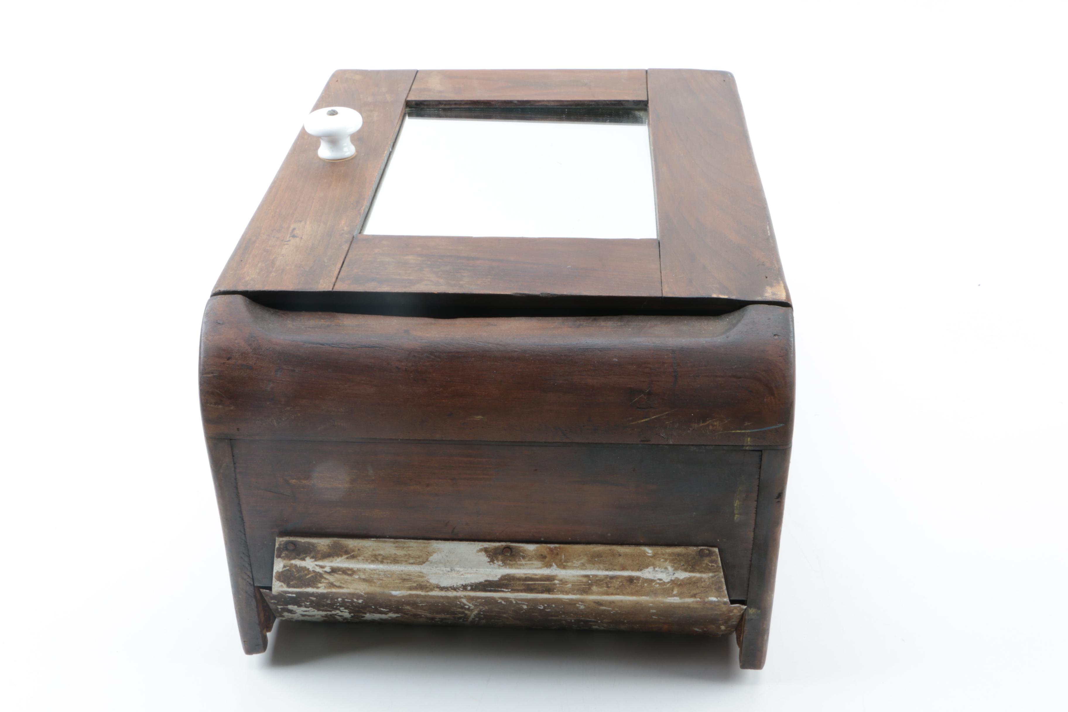 Vintage Rustic Walnut Bathroom Medicine Cabinet