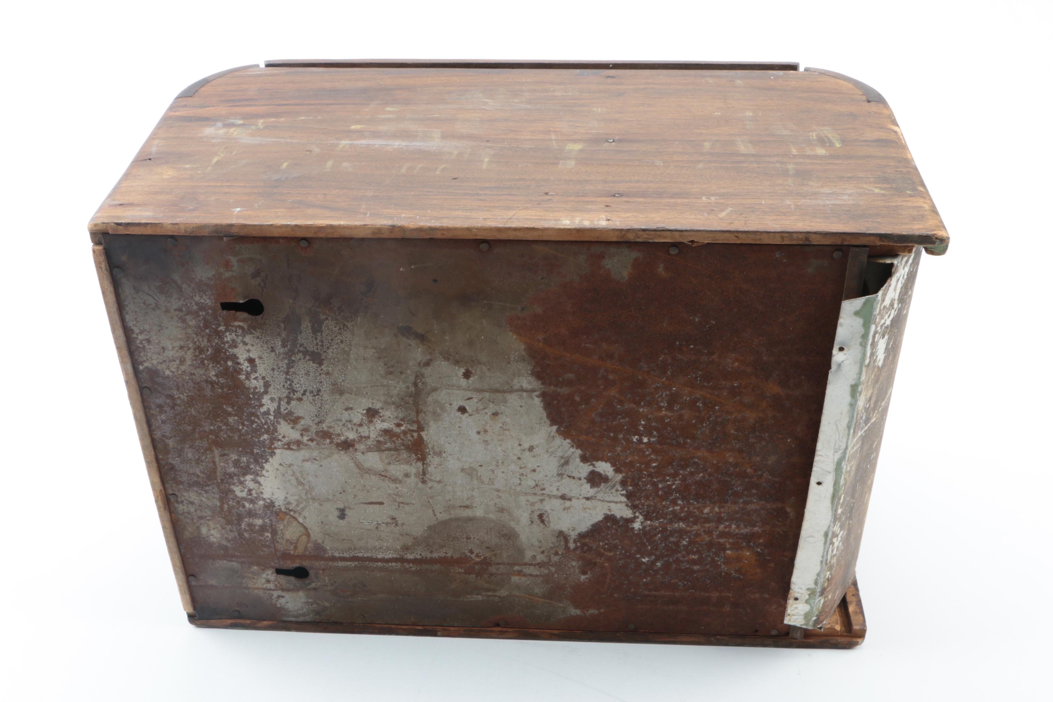 Vintage Rustic Walnut Bathroom Medicine Cabinet