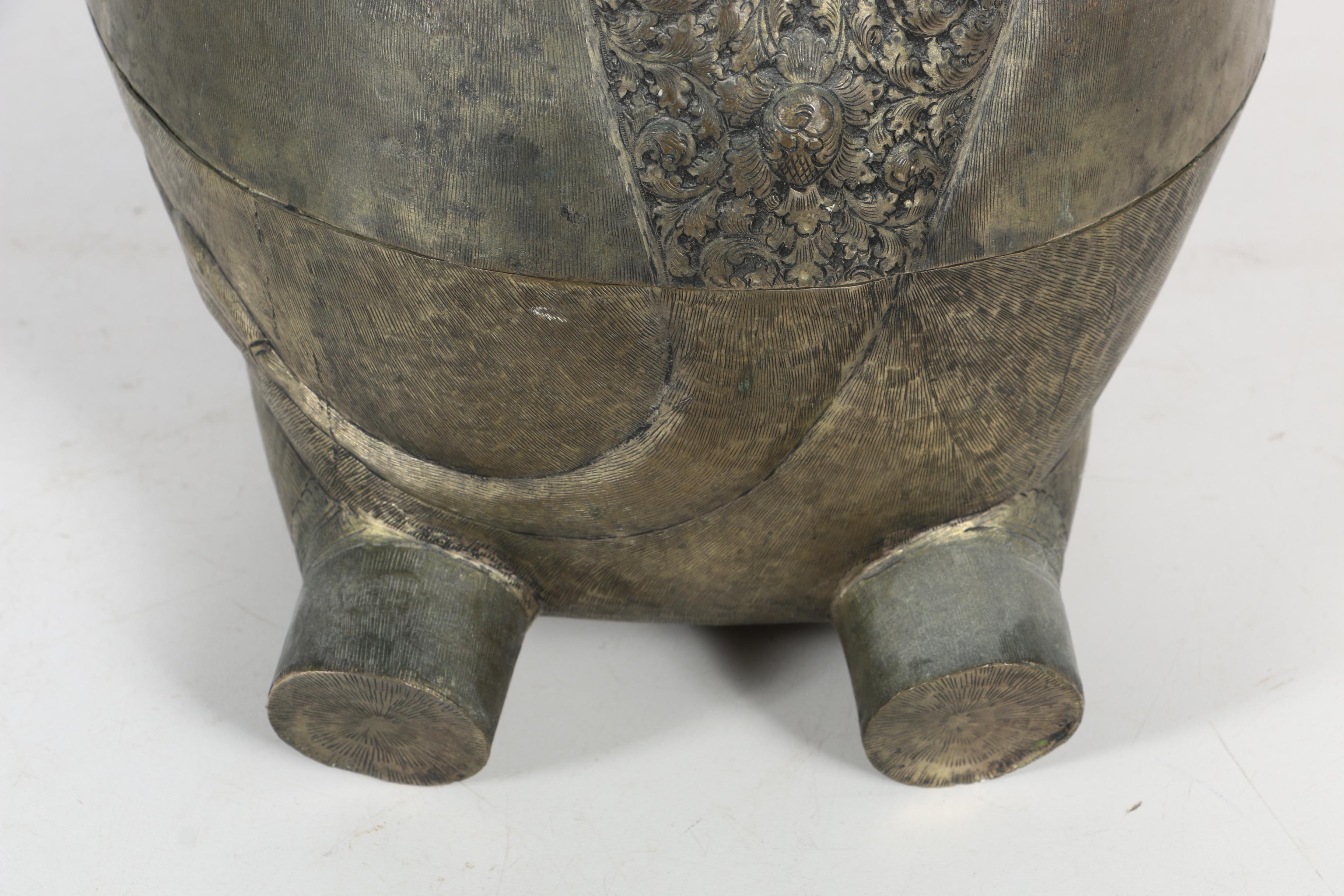 Silver Tone Metal Elephant Decor Box