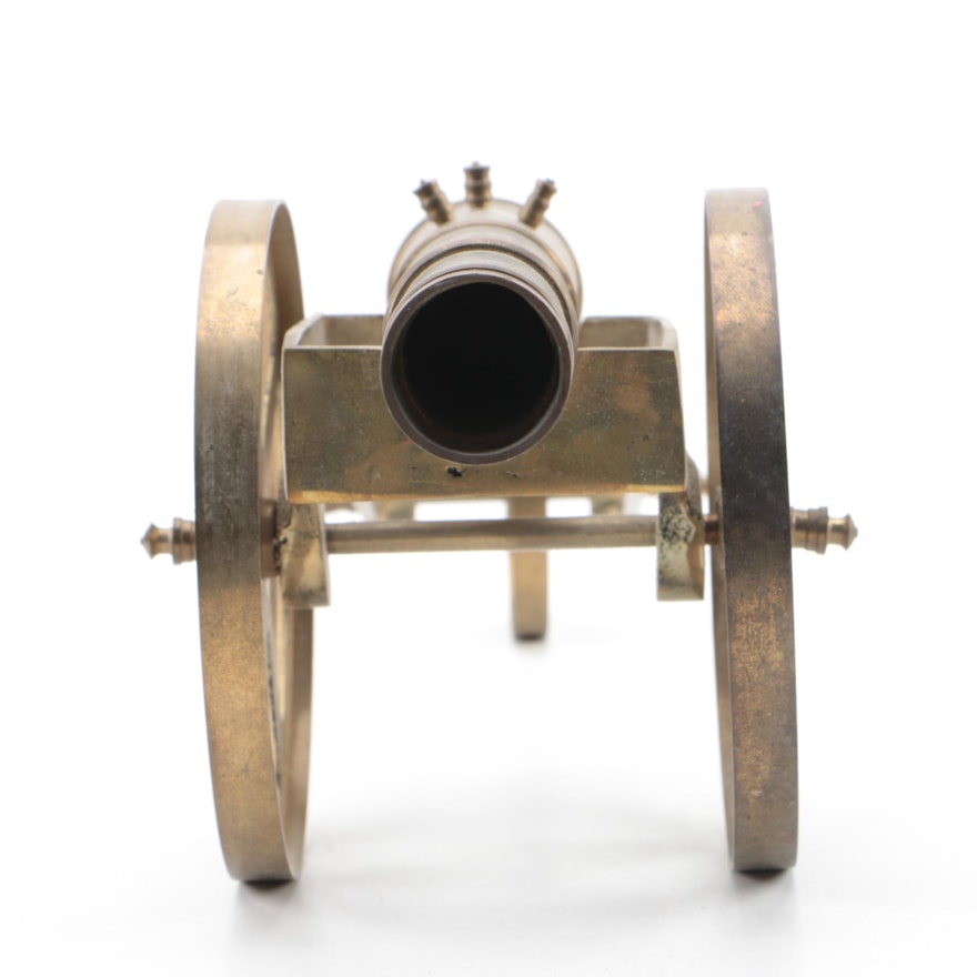 Vintage Decorative Brass Cannon