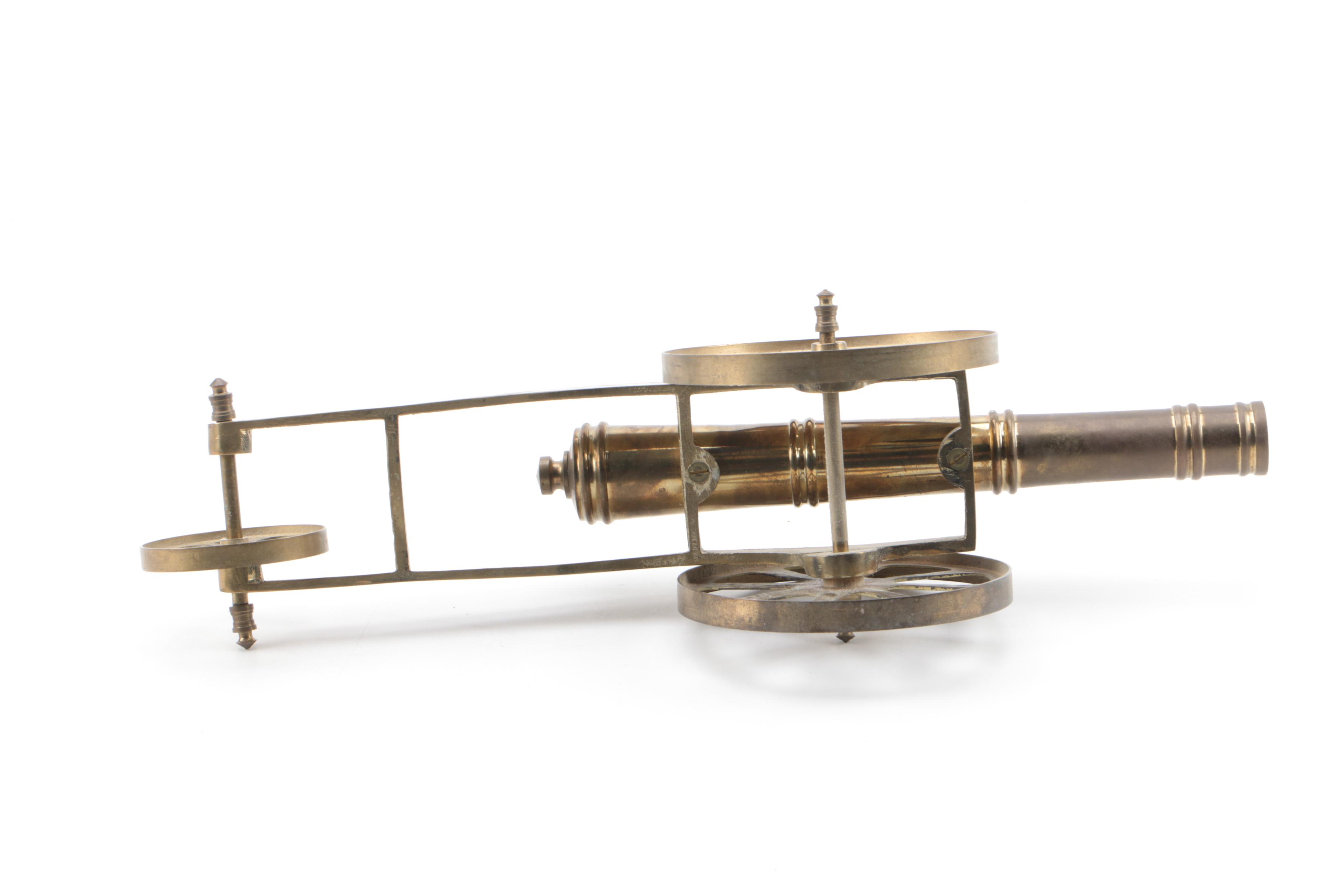 Vintage Decorative Brass Cannon