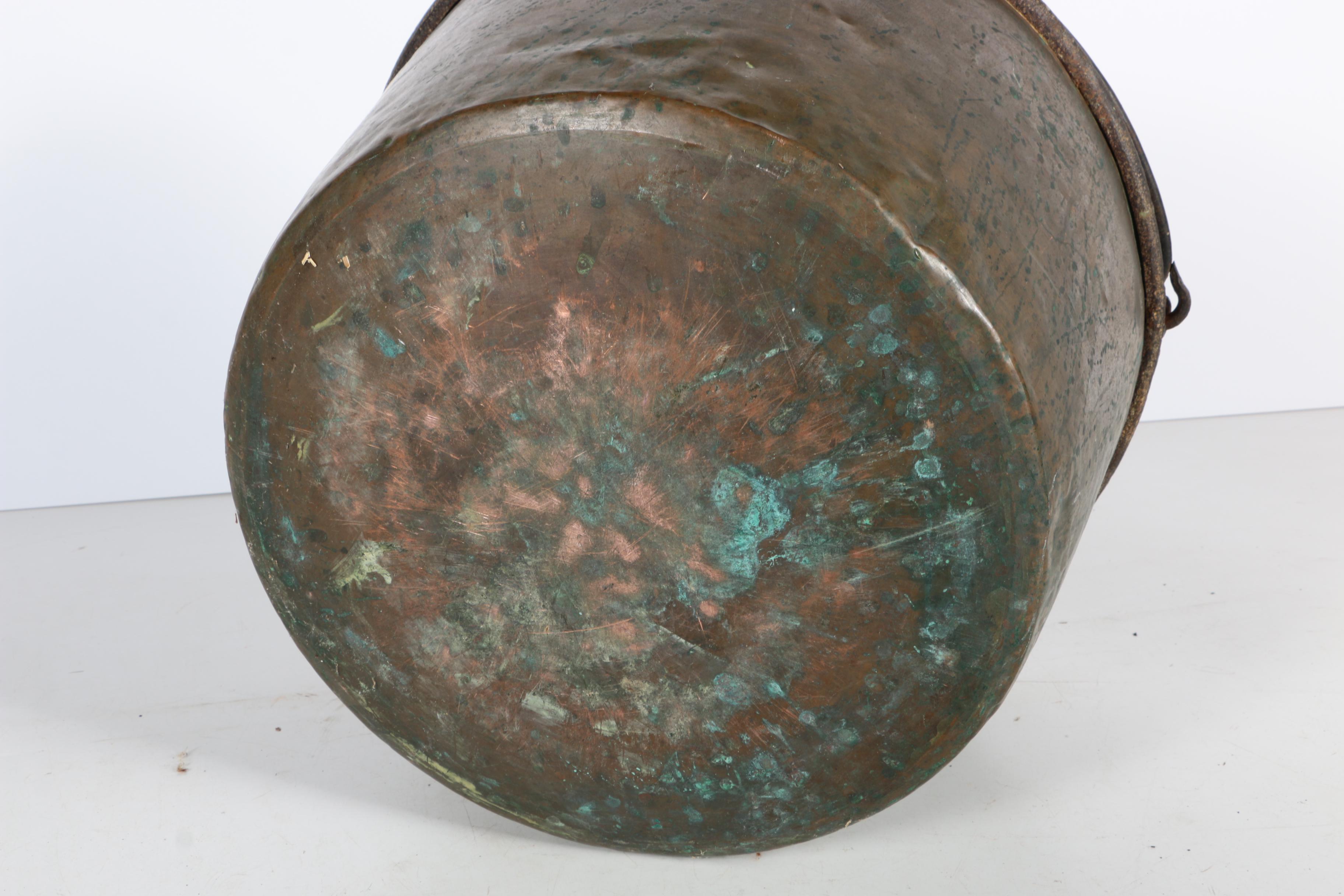Large Copper Handled Bucket