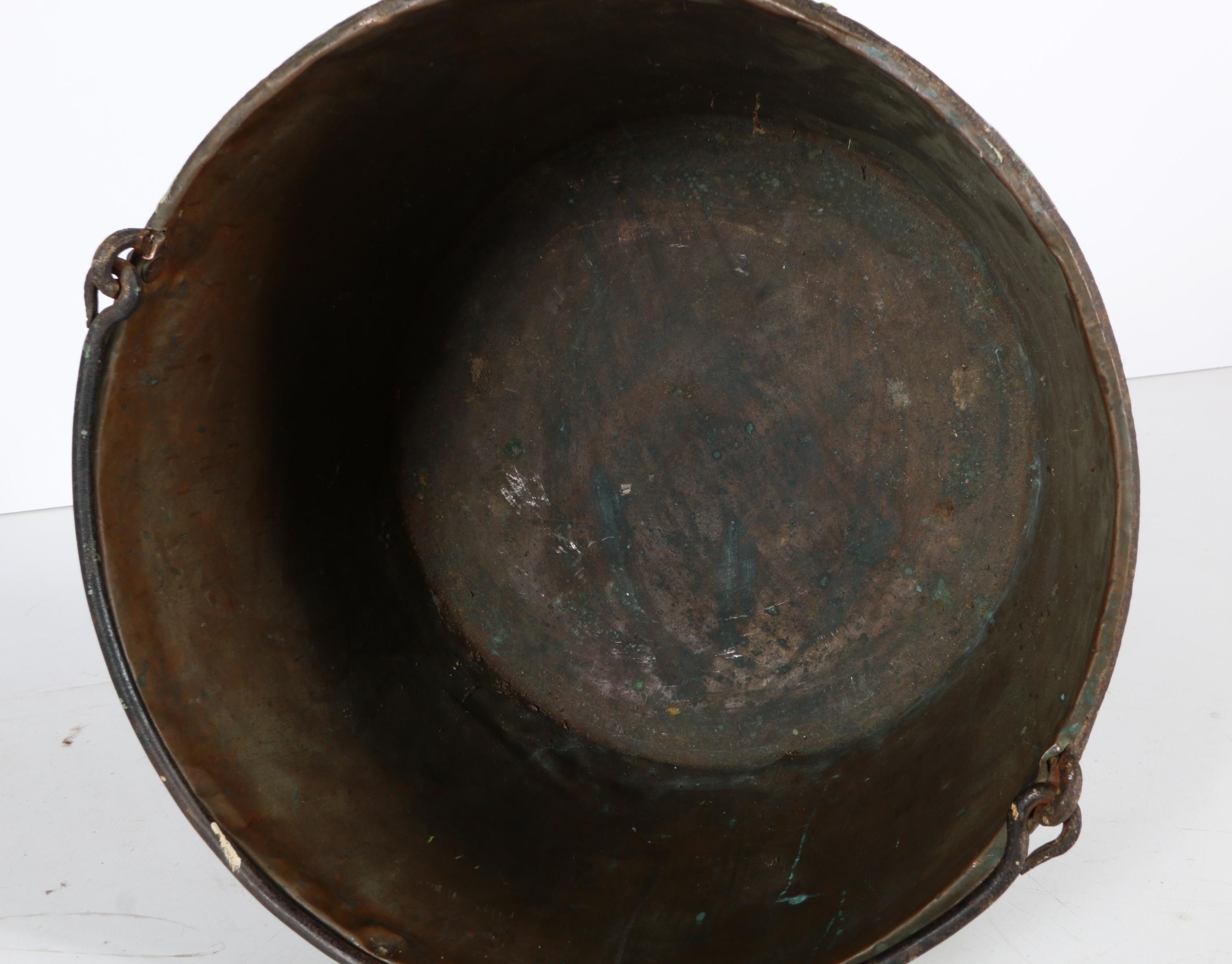 Large Copper Handled Bucket