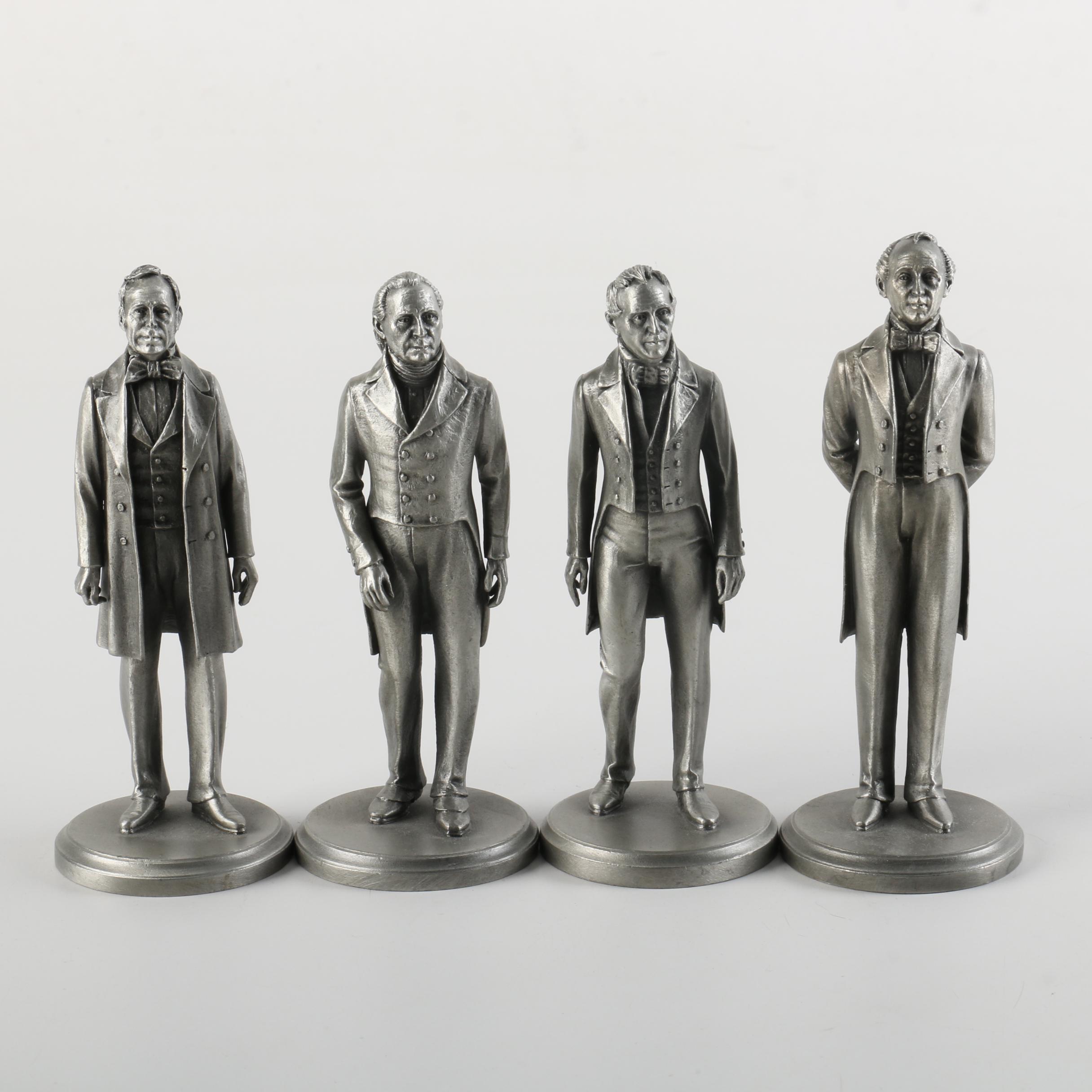 Vintage Lance Pewter American President Figurines