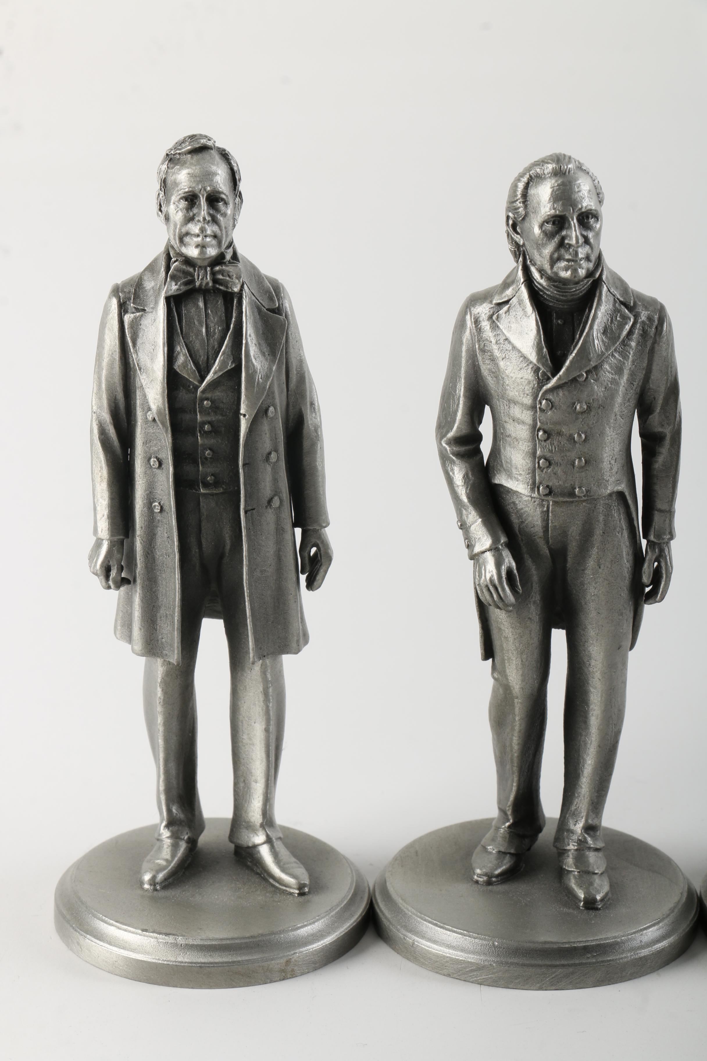 Vintage Lance Pewter American President Figurines