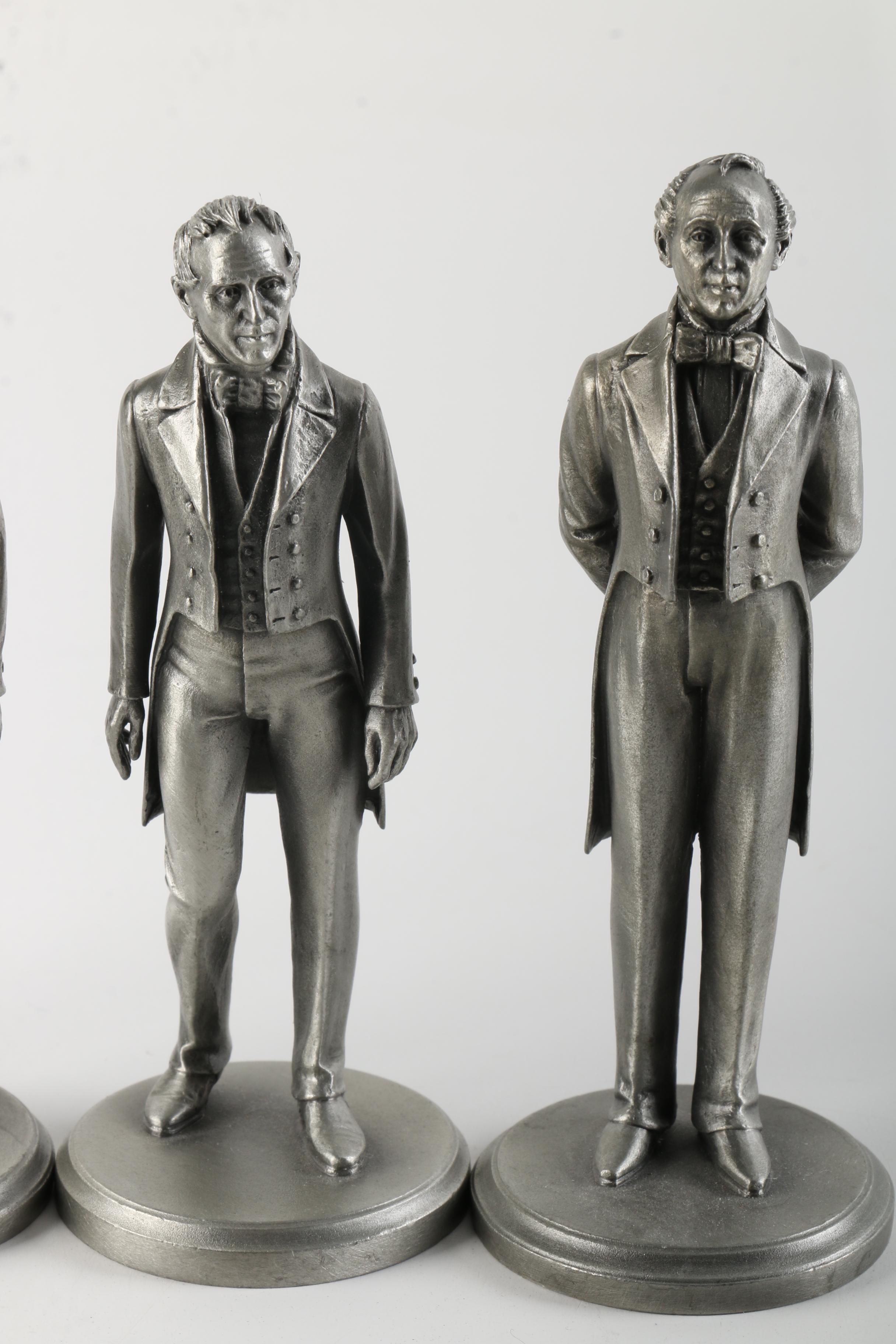 Vintage Lance Pewter American President Figurines
