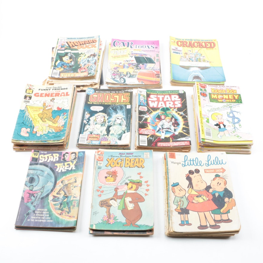 Vintage Comic Books Including "Strange Tales", "Star Wars", and "Star Trek"