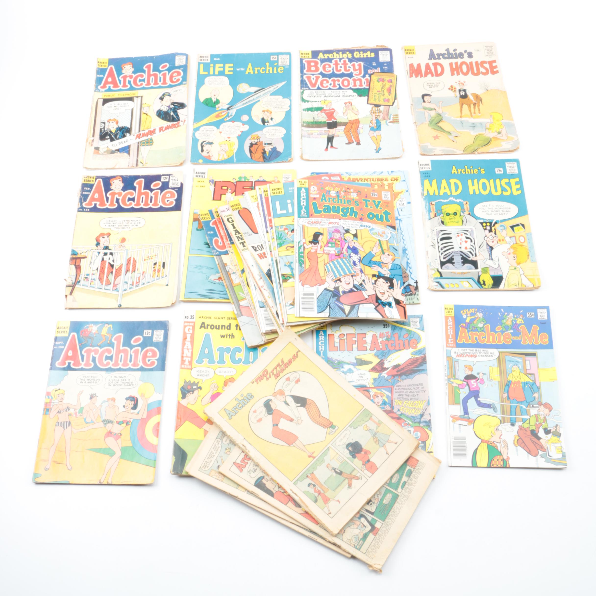 Vintage Archie Comics Including "Mad House" and "Archie and Me"