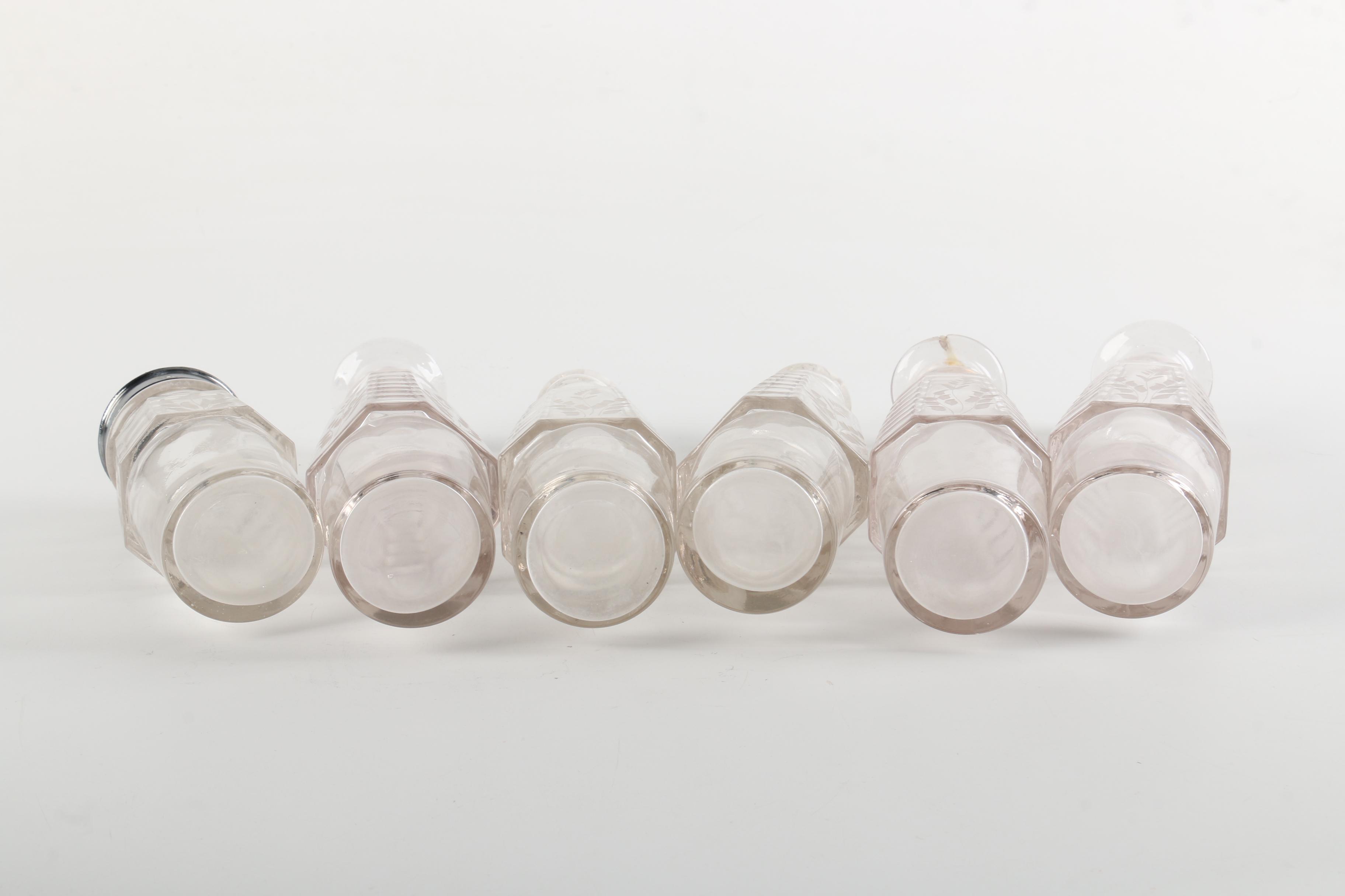 Meriden Britania Co. Silver Plate and Glass Cruet Set