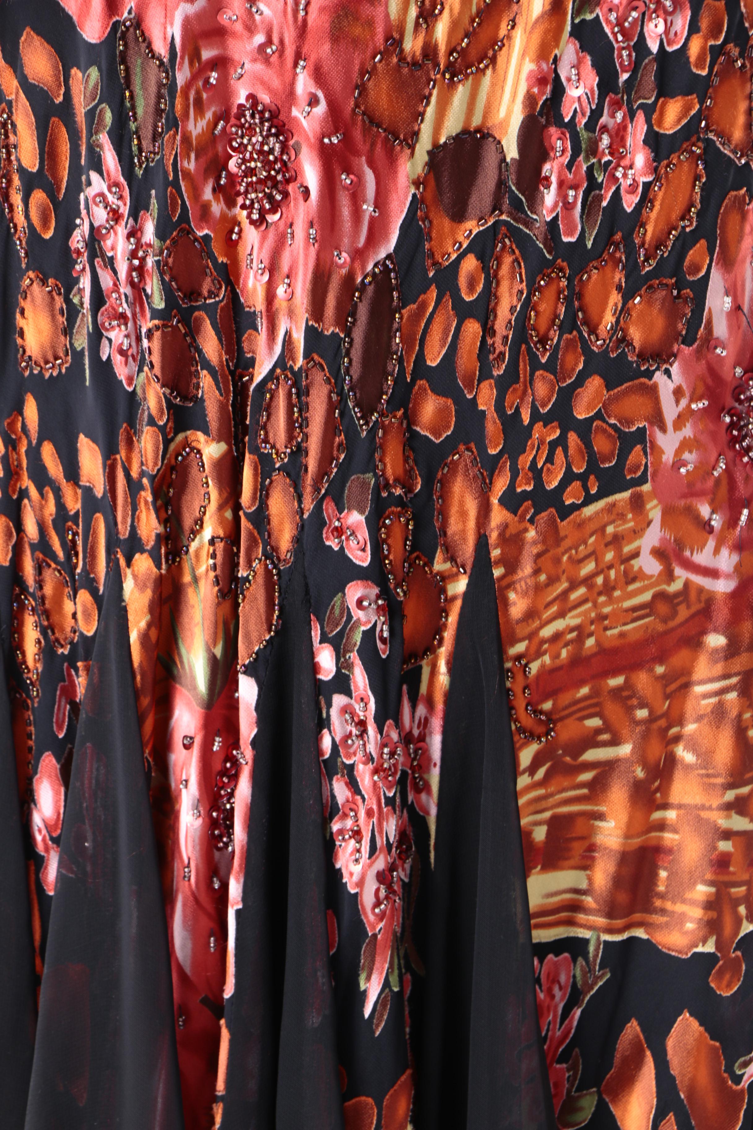 Sue Wong Nocturne Embellished Silk and Rayon Blend Sleeveless Gown