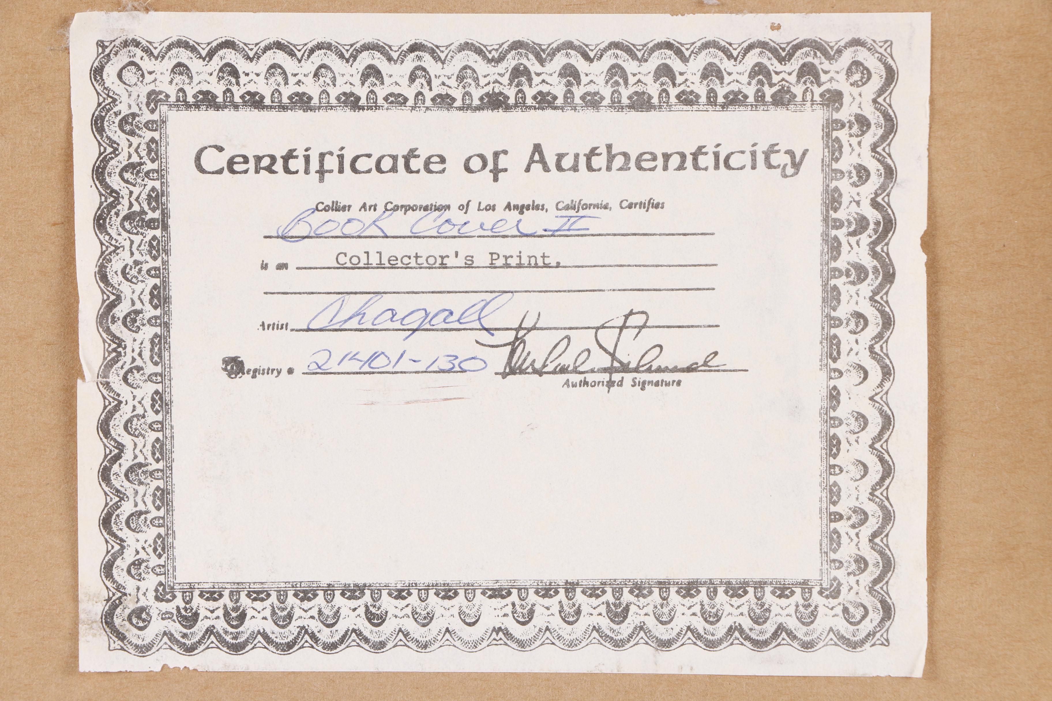 Offset Lithograph After Marc Chagall