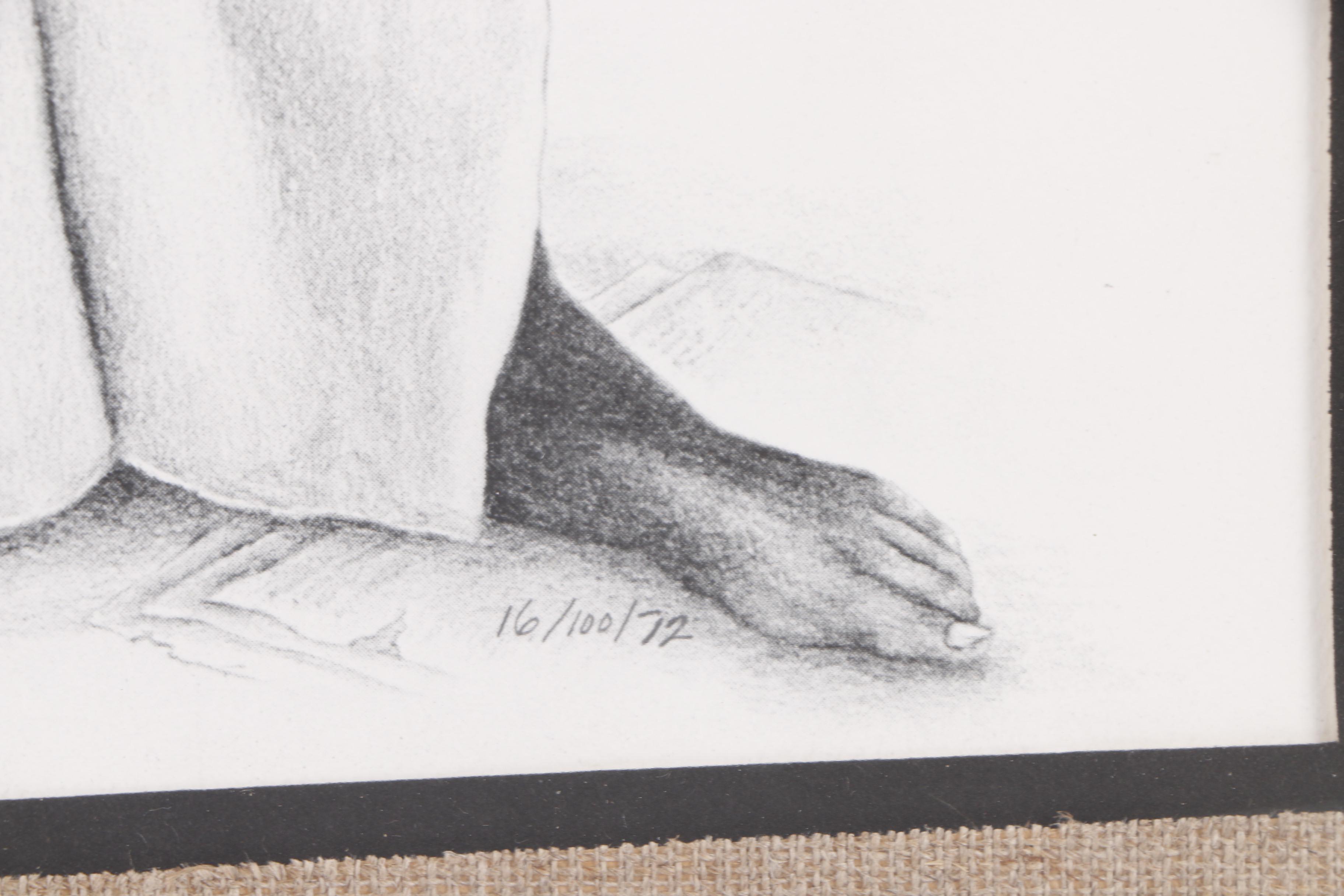 Nathan Jones Halftone Print of a Woman