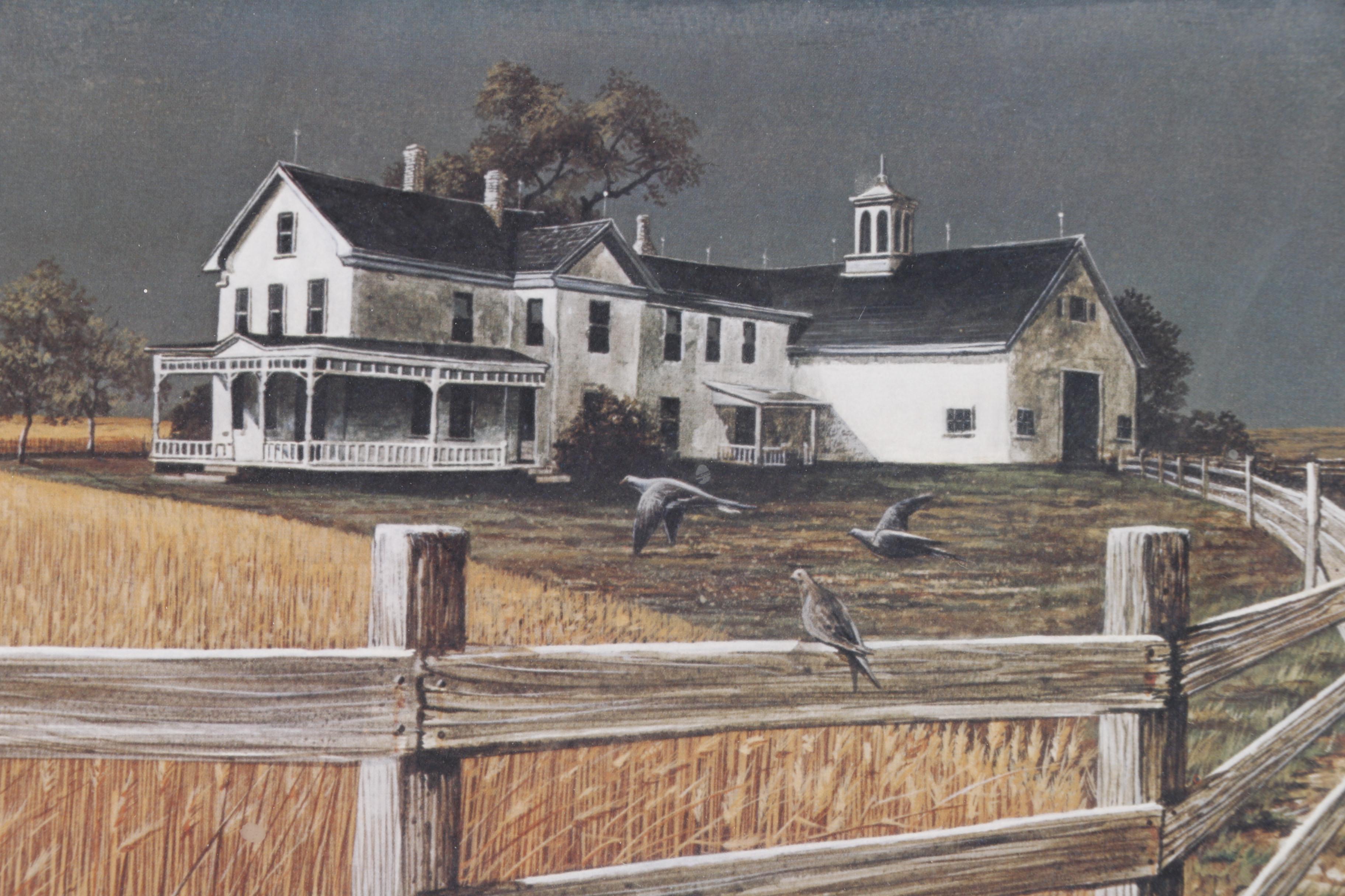 Bill Jaxon Offset Lithograph of a Farm Scene