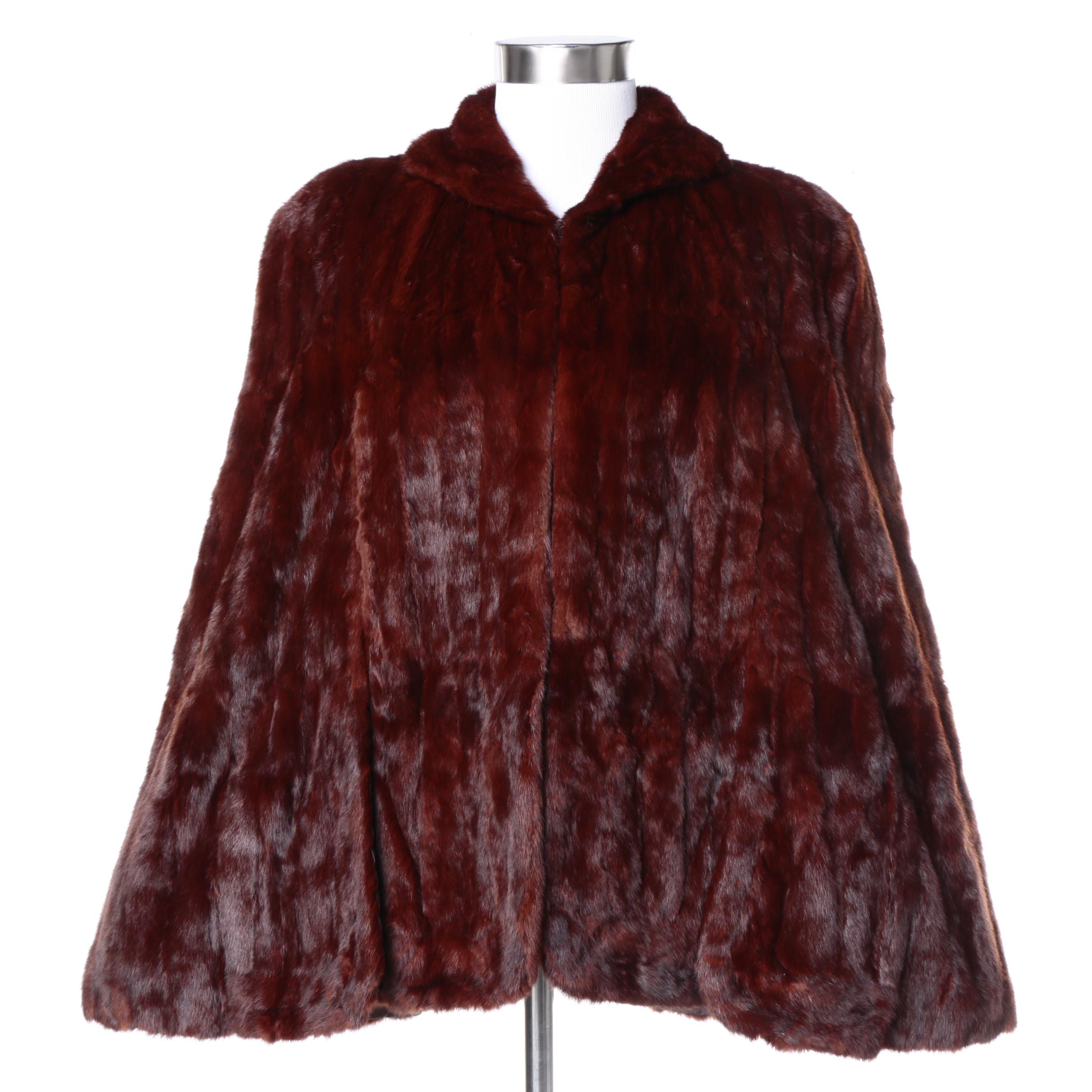 Kelly Smith Furs Dyed Rabbit Fur Capelet
