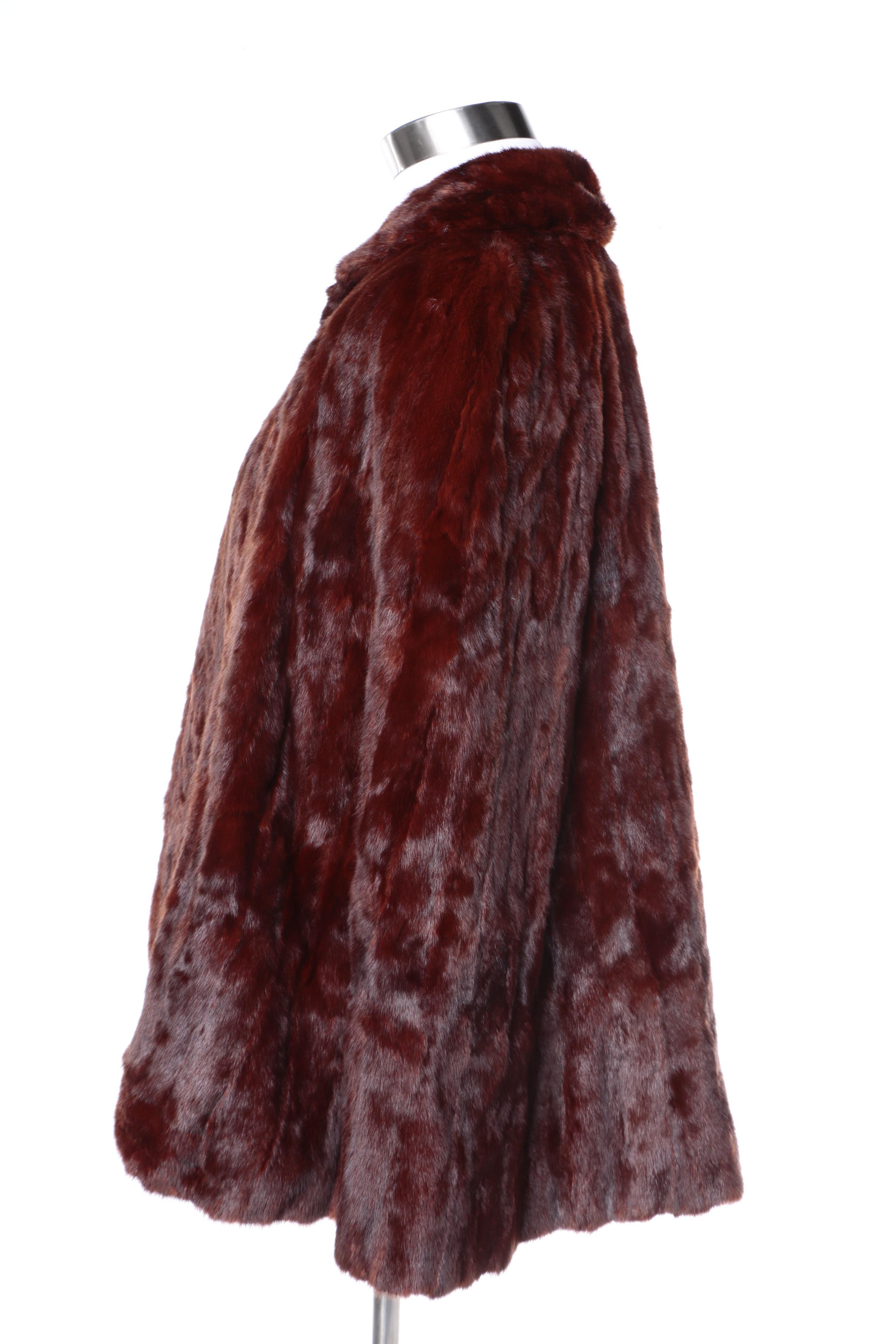 Kelly Smith Furs Dyed Rabbit Fur Capelet