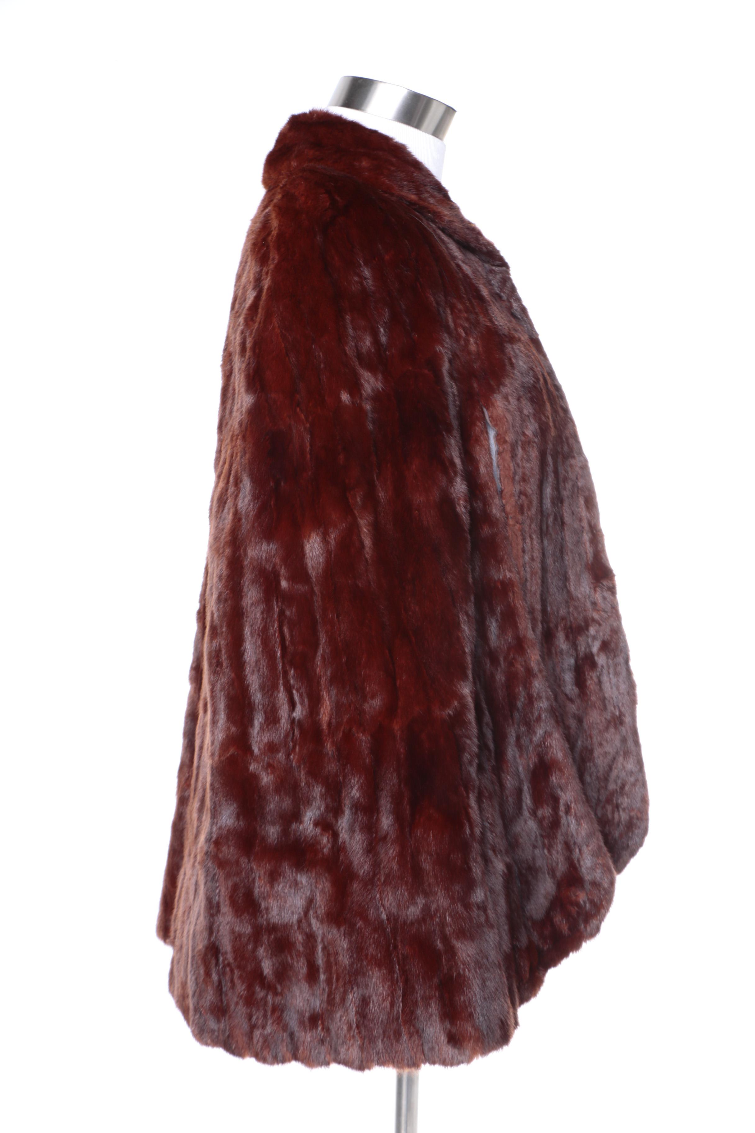 Kelly Smith Furs Dyed Rabbit Fur Capelet