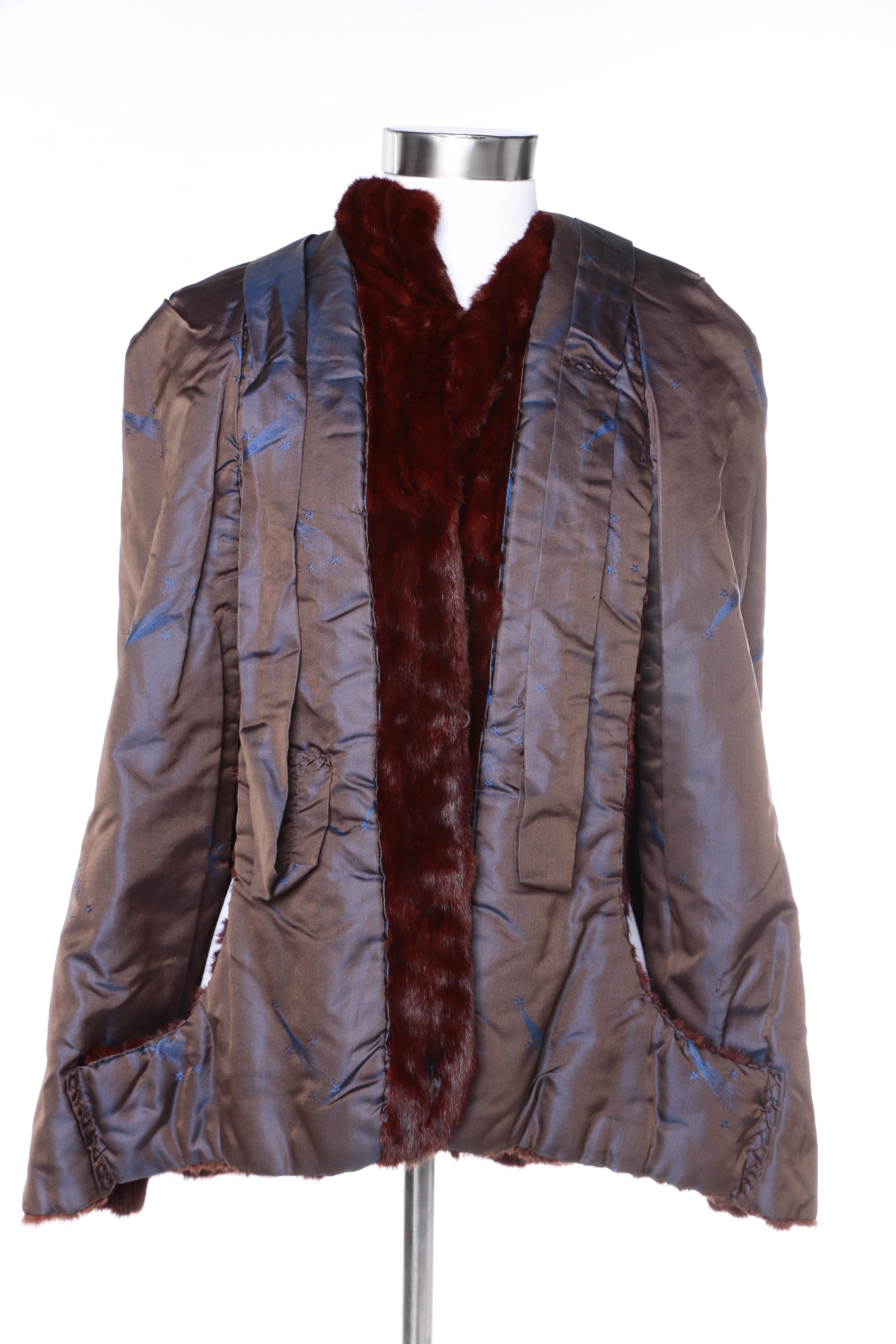 Kelly Smith Furs Dyed Rabbit Fur Capelet