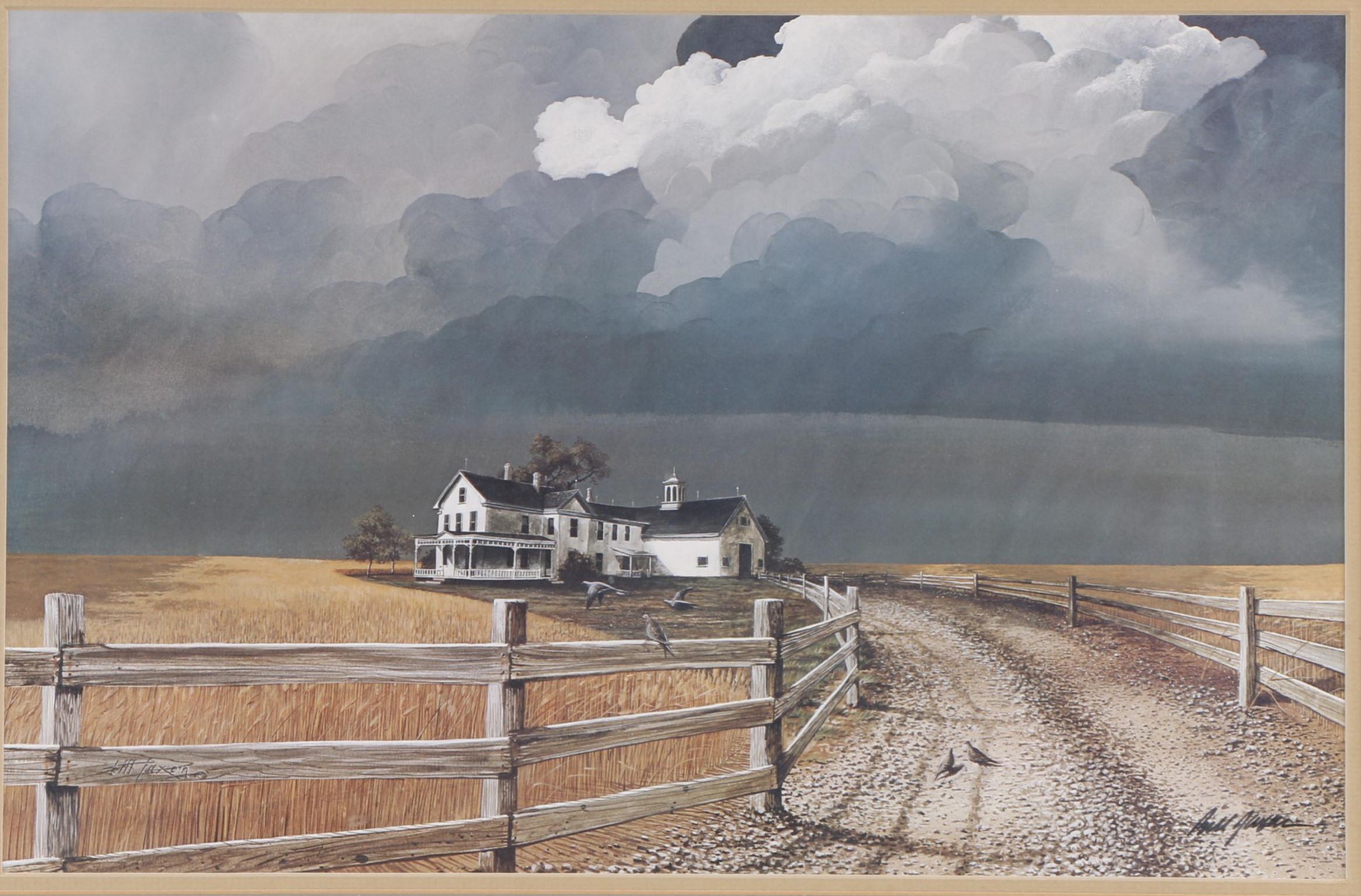 Bill Jaxon Offset Lithograph of a Farm Scene