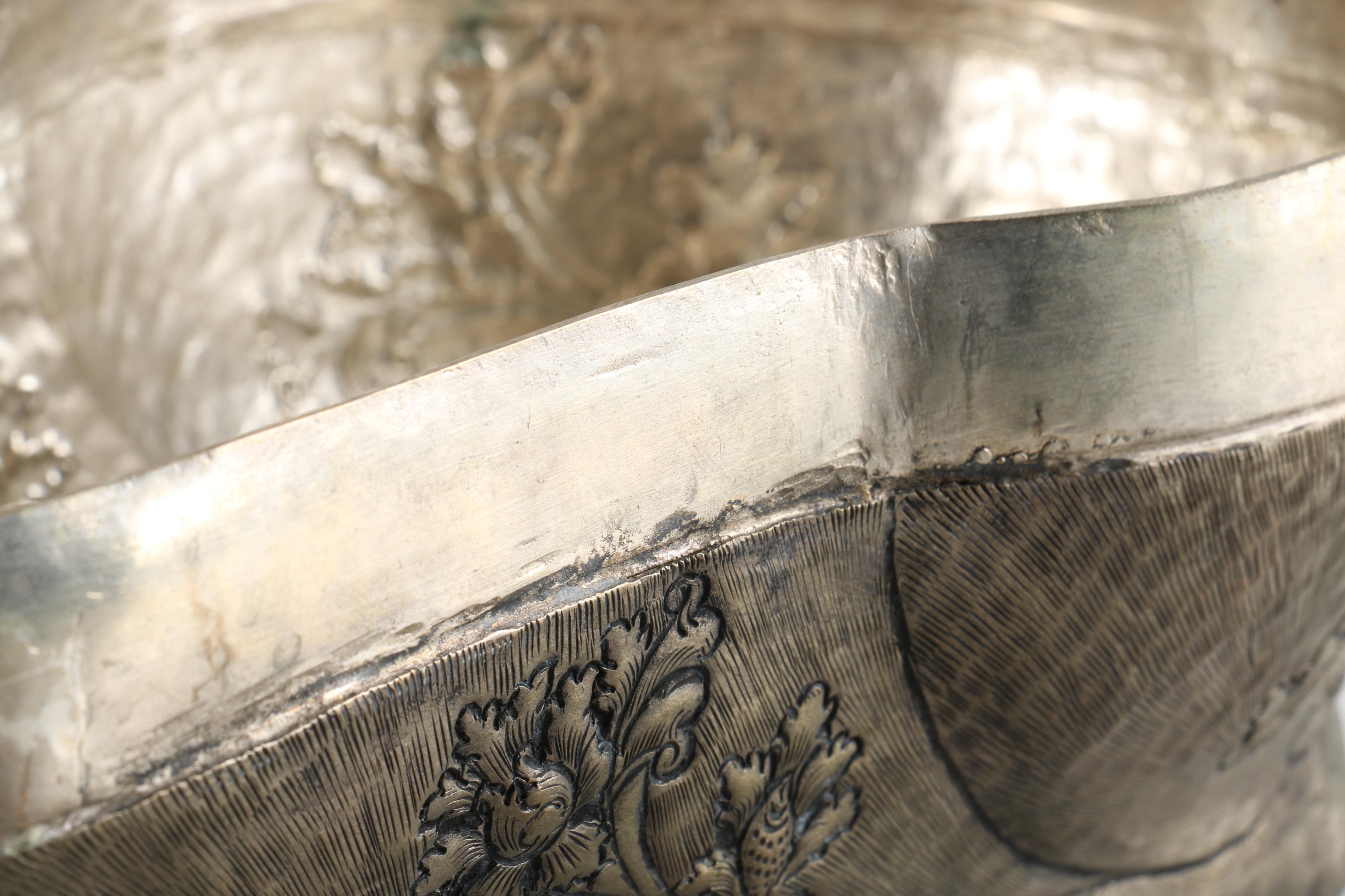 Silver Tone Metal Cat Trinket Box