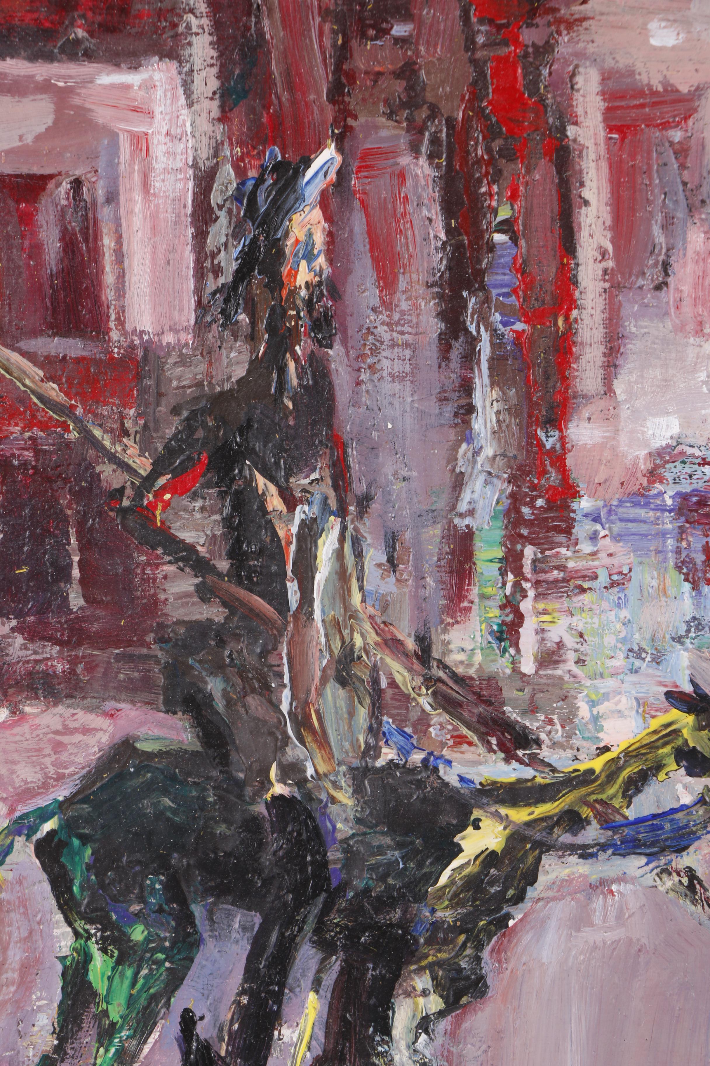 V. Besugo Oil Painting "D. Quixote, Cidade Fantasma"