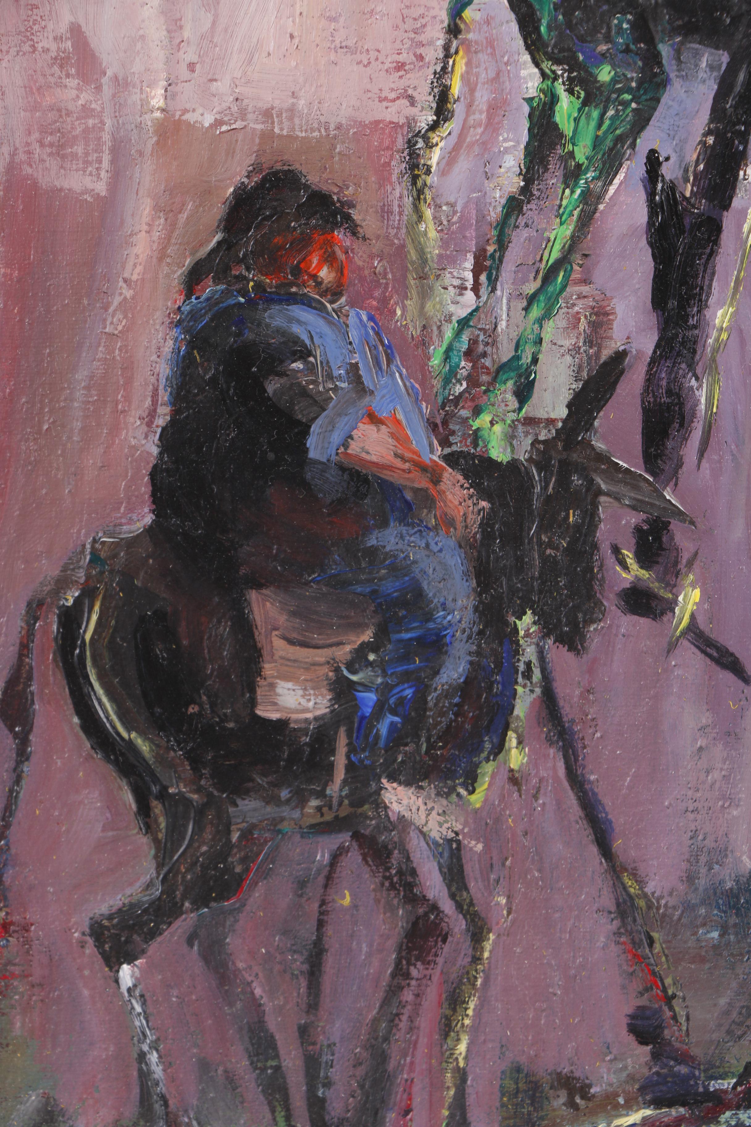 V. Besugo Oil Painting "D. Quixote, Cidade Fantasma"