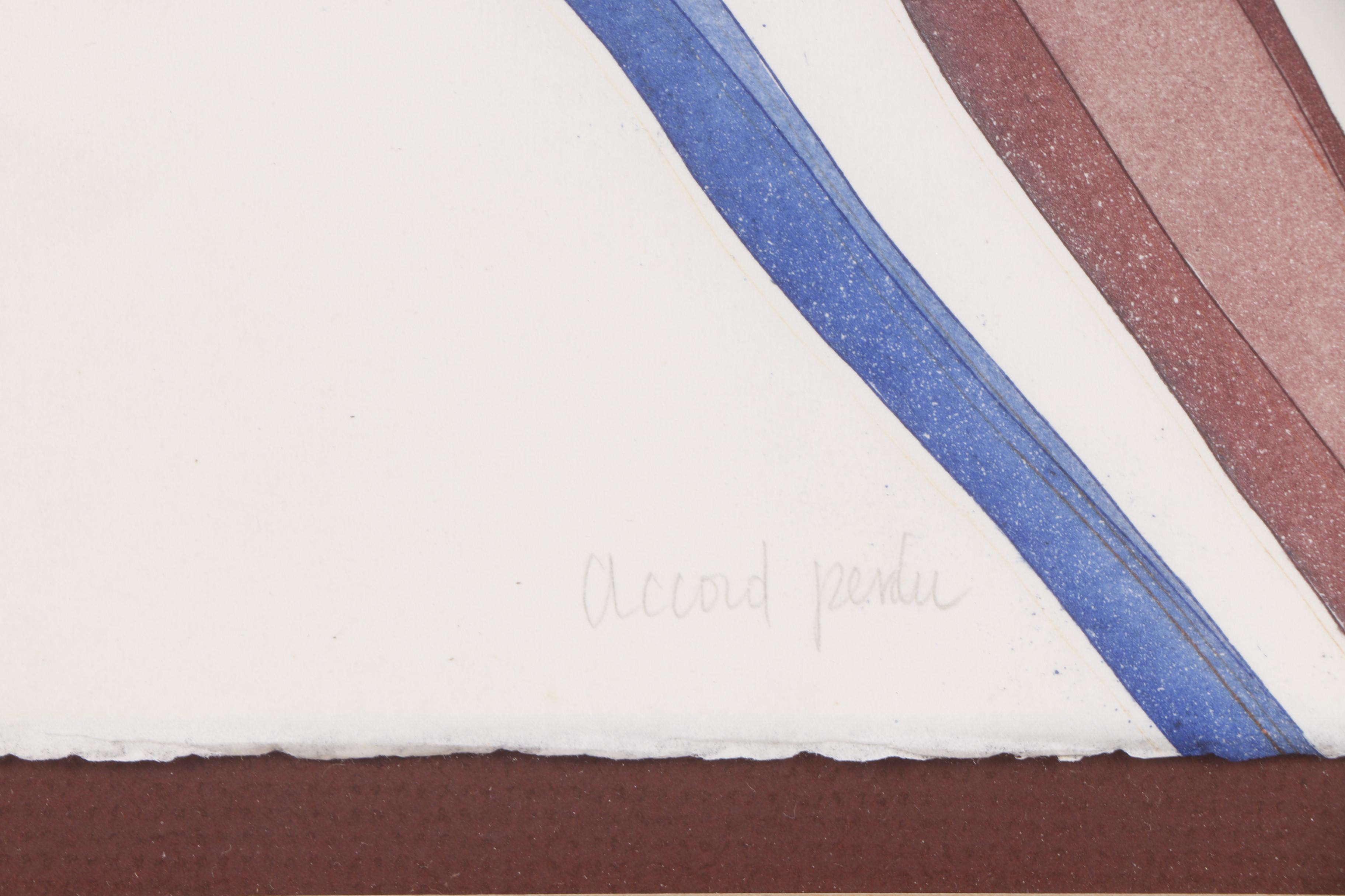 Charlotte Reine Color Etching "Accord Perdu"