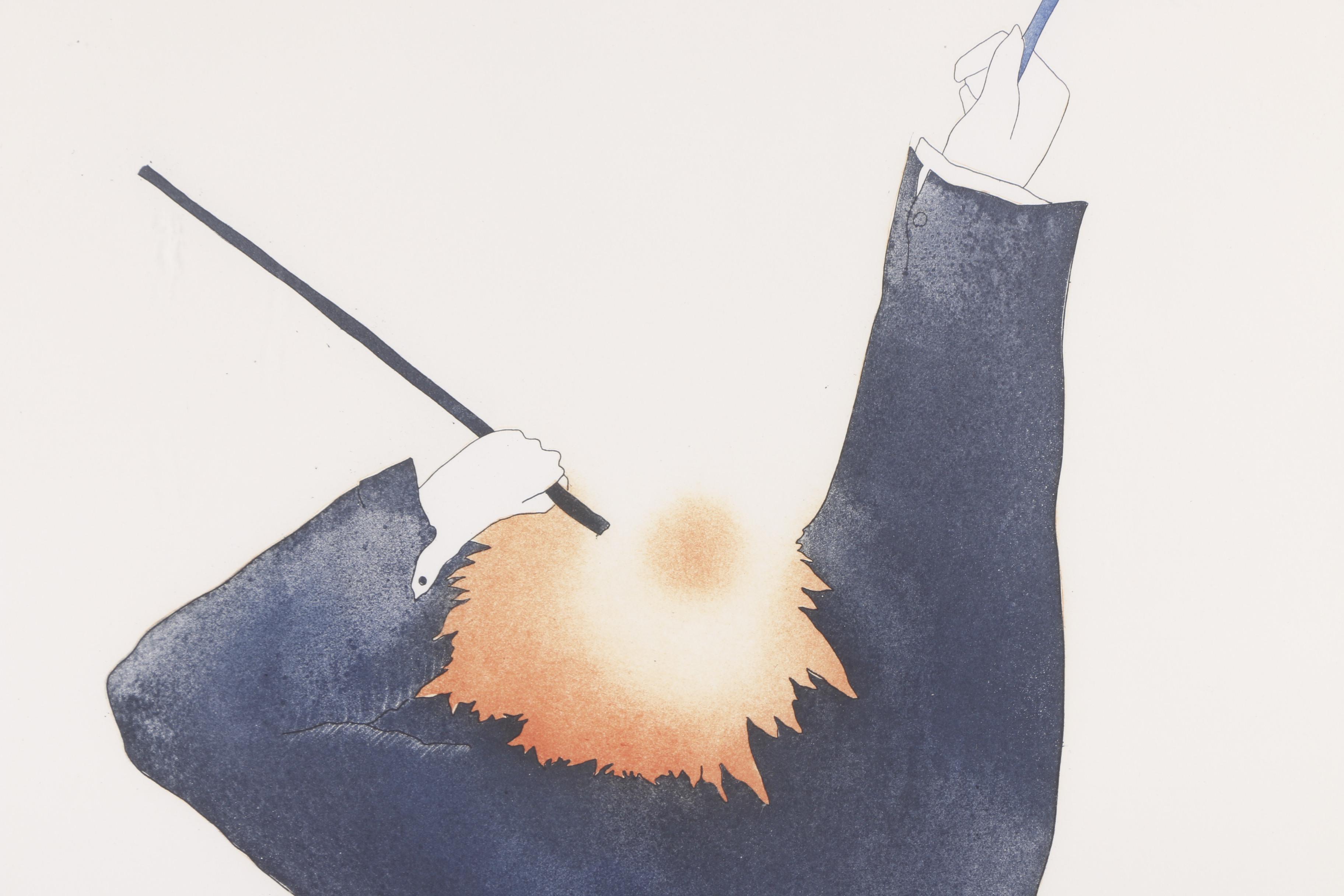 Charlotte Reine Color Etching "Accord Perdu"